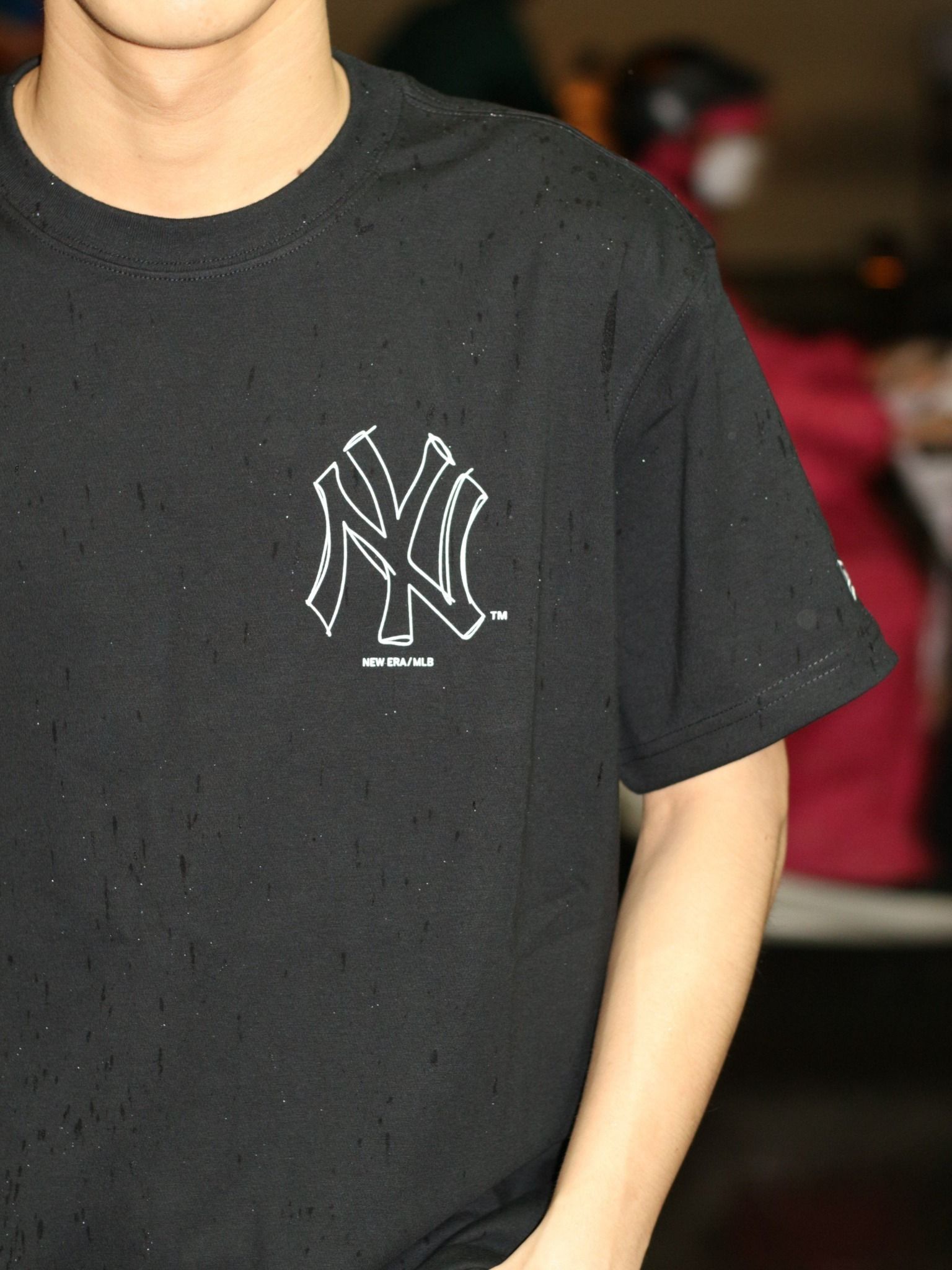 1553 - HÀNG CHÍNH HÃNG - ÁO NEW ERA - NY YANKEES NGUỆCH NGOẠC - ĐEN - CODE : 13774242