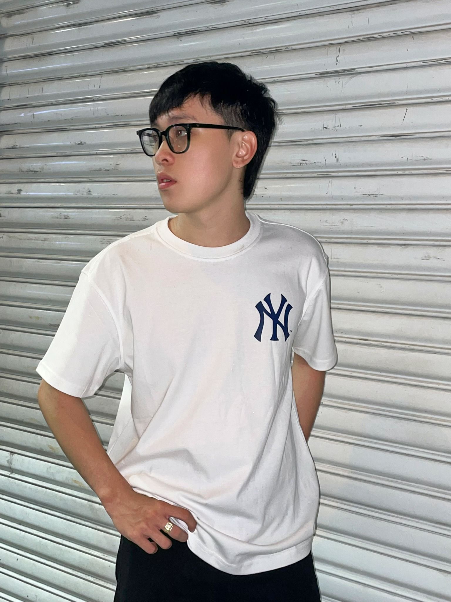 1558 - HÀNG CHÍNH HÃNG - ÁO NEW ERA - NY TRẮNG - CODE: 13546442