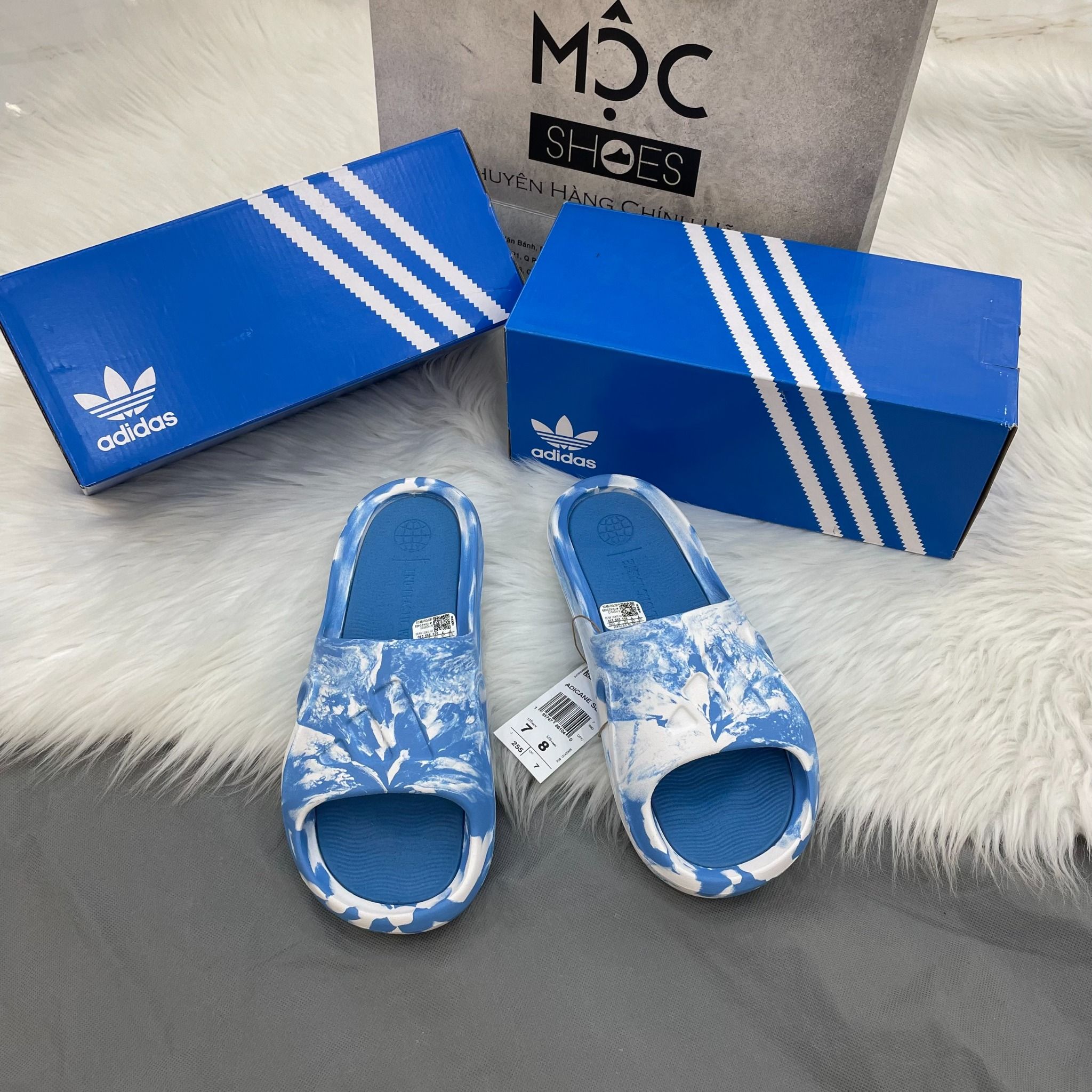 1549 - HÀNG CHÍNH HÃNG - DÉP ADIDAS ADICANE - BLUE WHITE – CODE :HQ9913