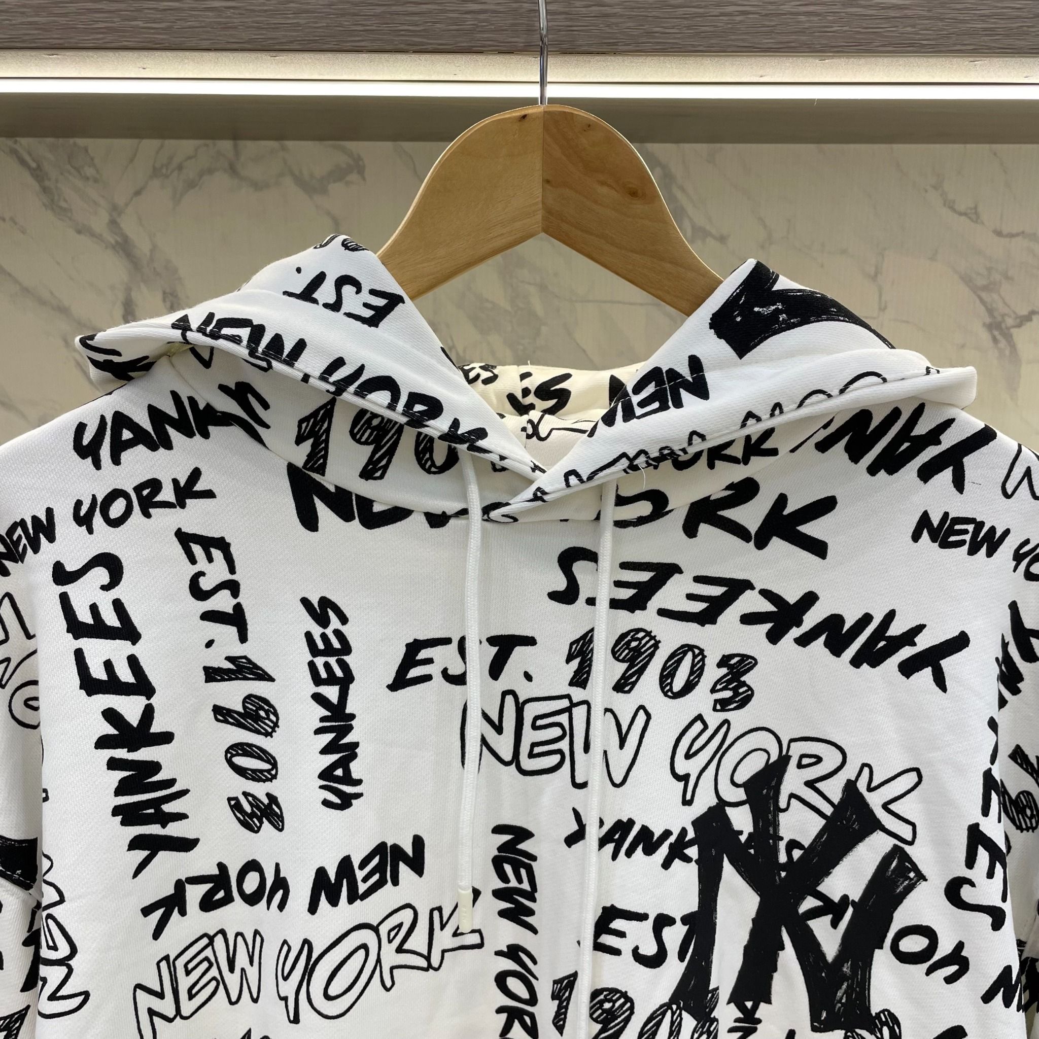 1567 - HÀNG CHÍNH HÃNG - ÁO HOODIE MLB ALLOVER OVERFIT HOODIE NEW YORK YANKEES