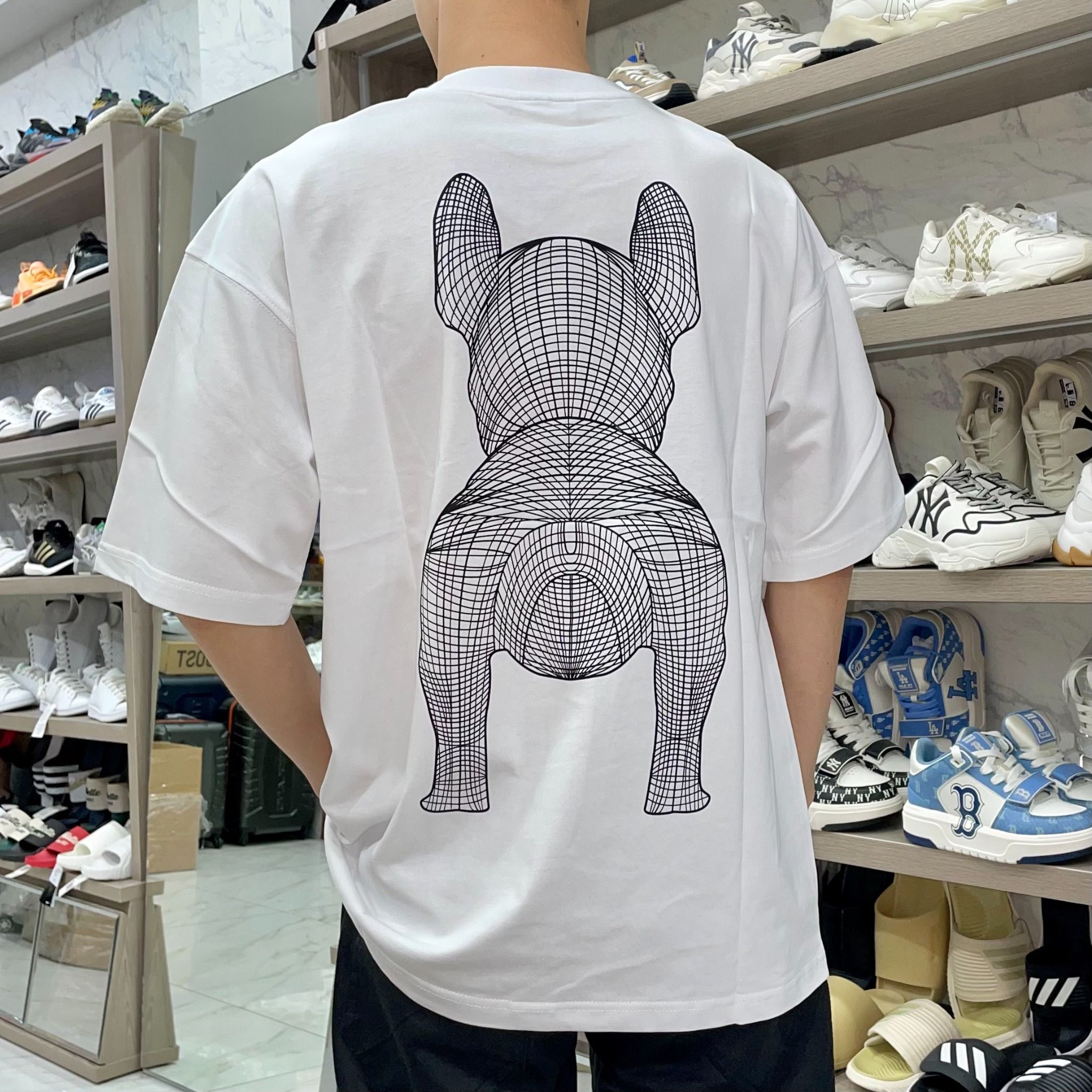 1584 - HÀNG CHÍNH HÃNG - ÁO LIFE WORK - BIG LOGO BASIC - WHITE - CODE: LW225TS990
