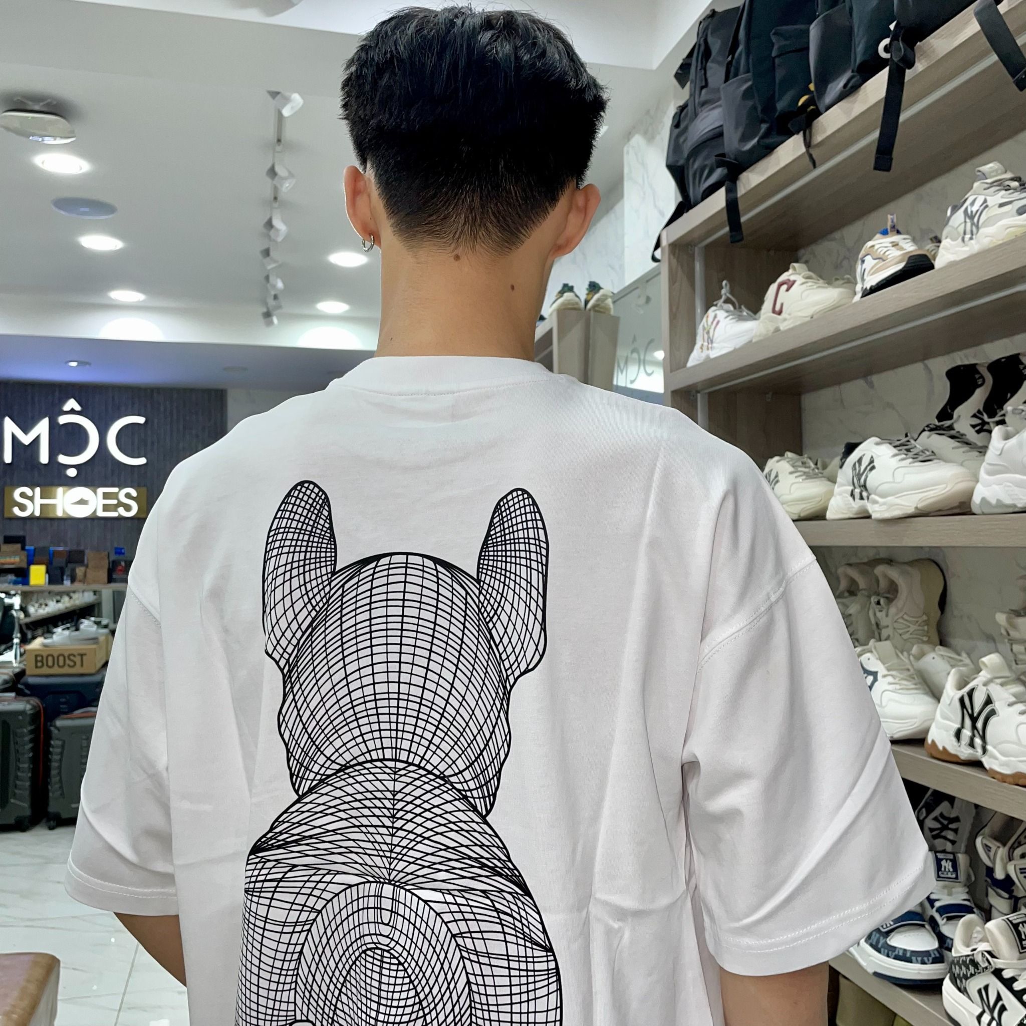 1584 - HÀNG CHÍNH HÃNG - ÁO LIFE WORK - BIG LOGO BASIC - WHITE - CODE: LW225TS990