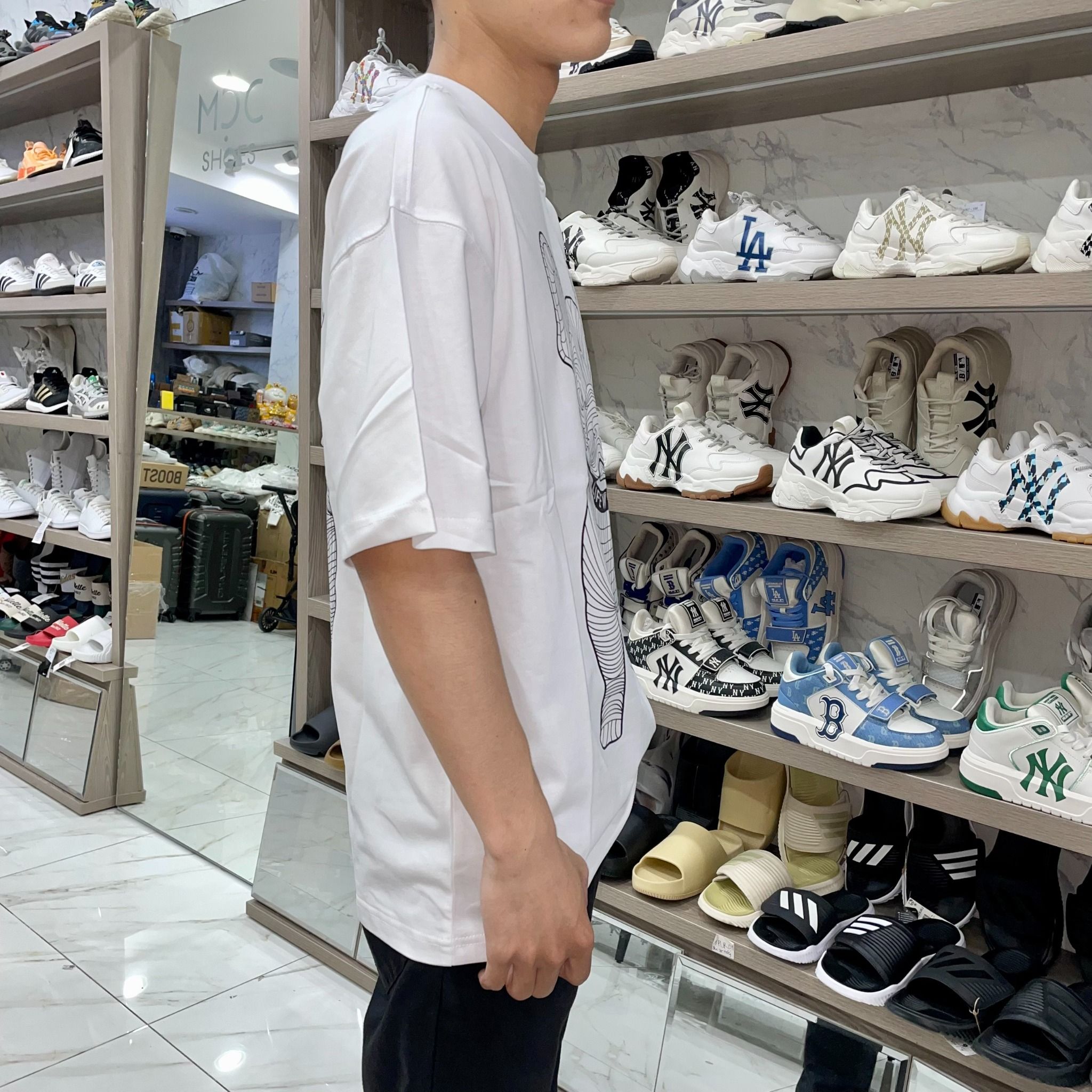 1584 - HÀNG CHÍNH HÃNG - ÁO LIFE WORK - BIG LOGO BASIC - WHITE - CODE: LW225TS990