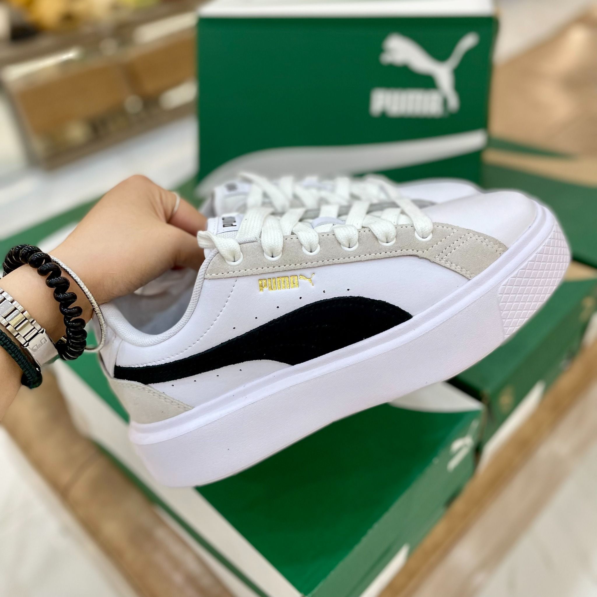 1582 - HÀNG CHÍNH HÃNG - GIÀY PUMA OSLO MAJA - MÀU TRẮNG - CODE: 375057 01