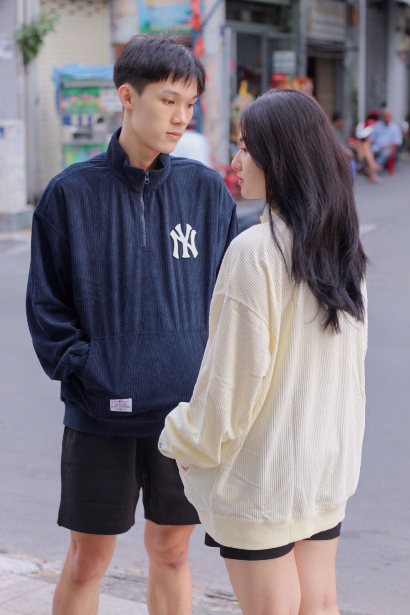 1591 - HÀNG CHÍNH HÃNG - ÁO SWEATER ZIP LOGO LA - NAVY - CODE: 13867757