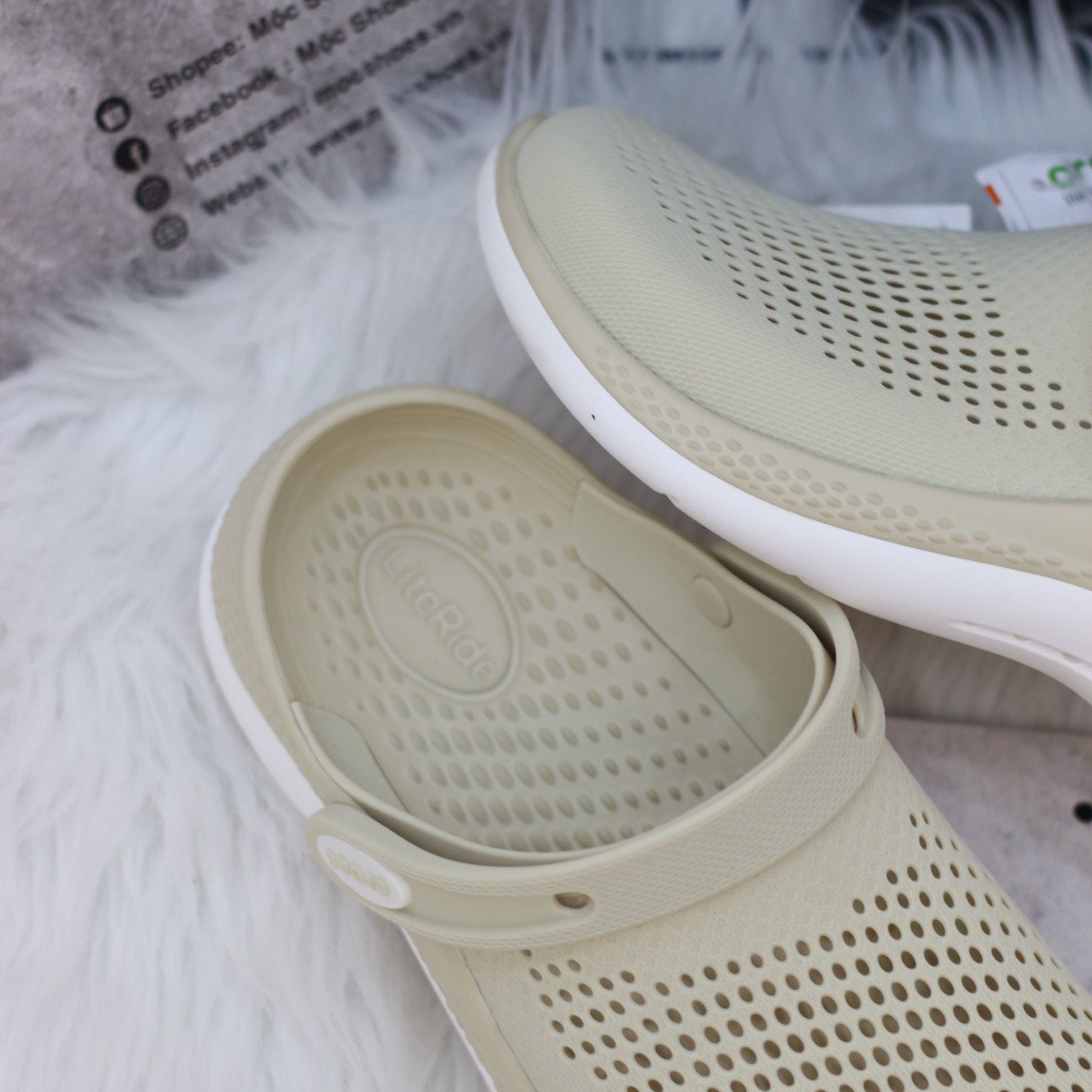 1589 - HÀNG CHÍNH HÃNG - GIÀY CLOG CROCS LITE RIDE 360 - BONE - CODE: 206708-2Y2