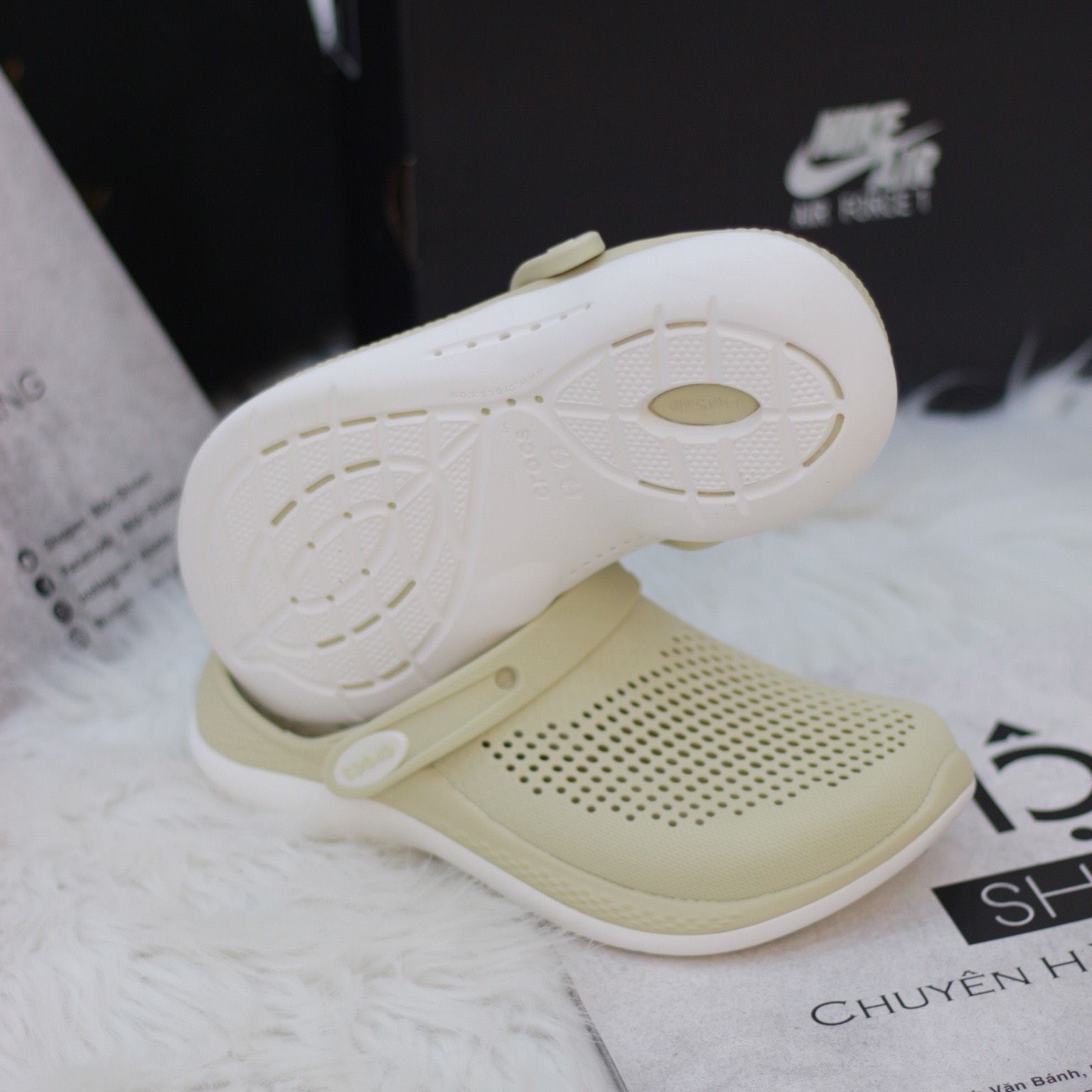 1589 - HÀNG CHÍNH HÃNG - GIÀY CLOG CROCS LITE RIDE 360 - BONE - CODE: 206708-2Y2