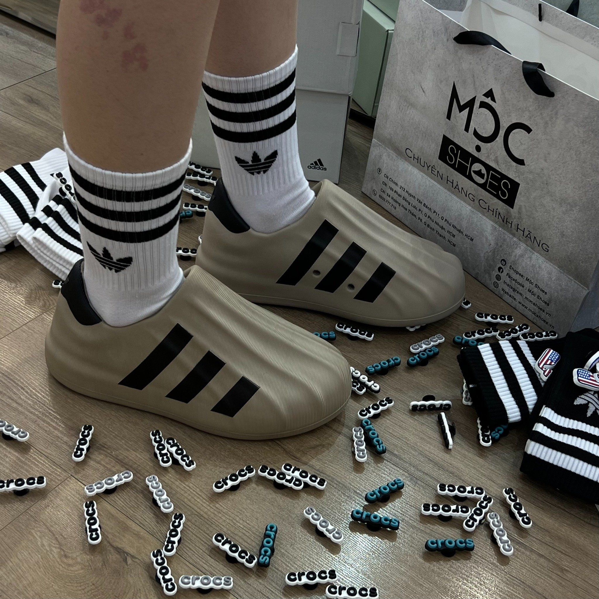 1604 - HÀNG CHÍNH HÃNG - GIÀY ADIDAS ADIFOM SUPERSTAR - NÂU CÀ PHÊ SỌC ĐEN