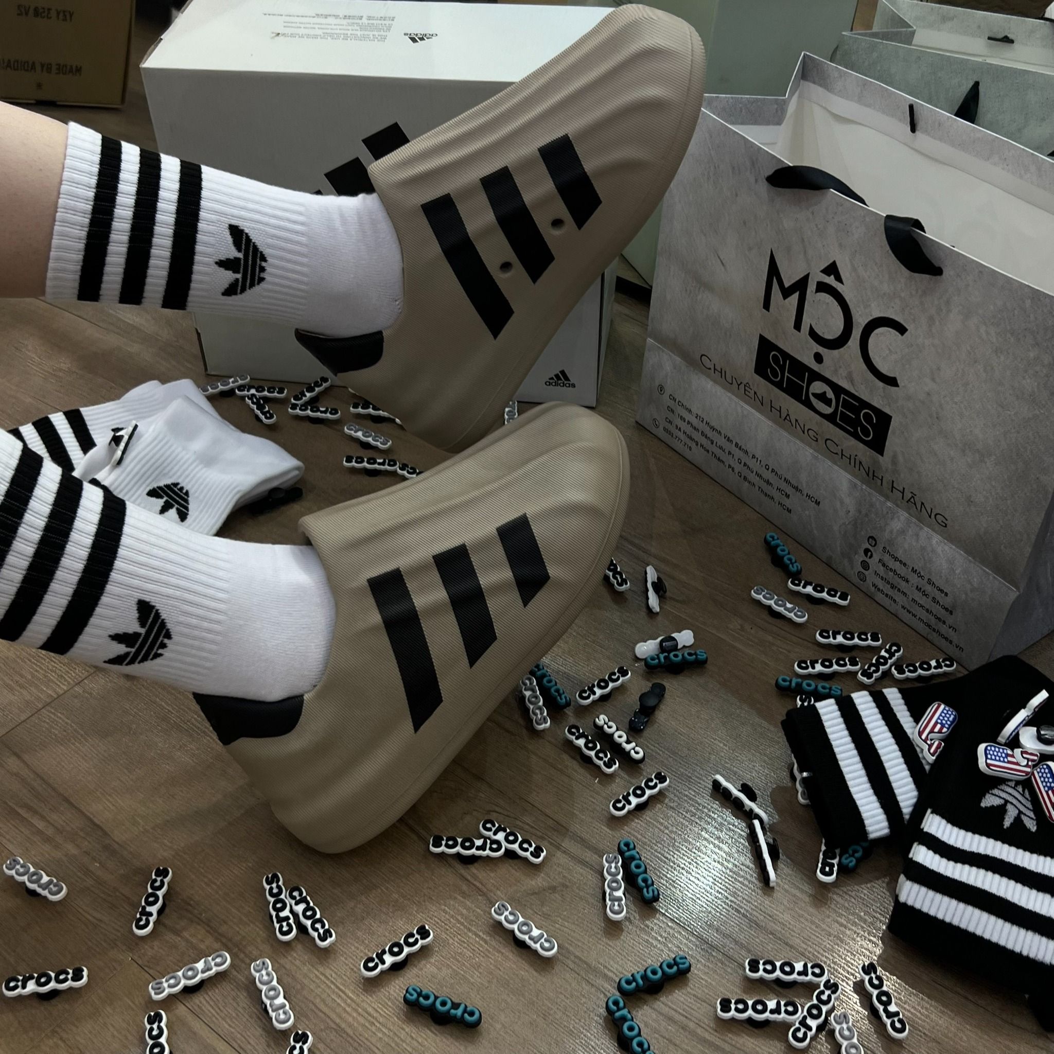 1604 - HÀNG CHÍNH HÃNG - GIÀY ADIDAS ADIFOM SUPERSTAR - NÂU CÀ PHÊ SỌC ĐEN