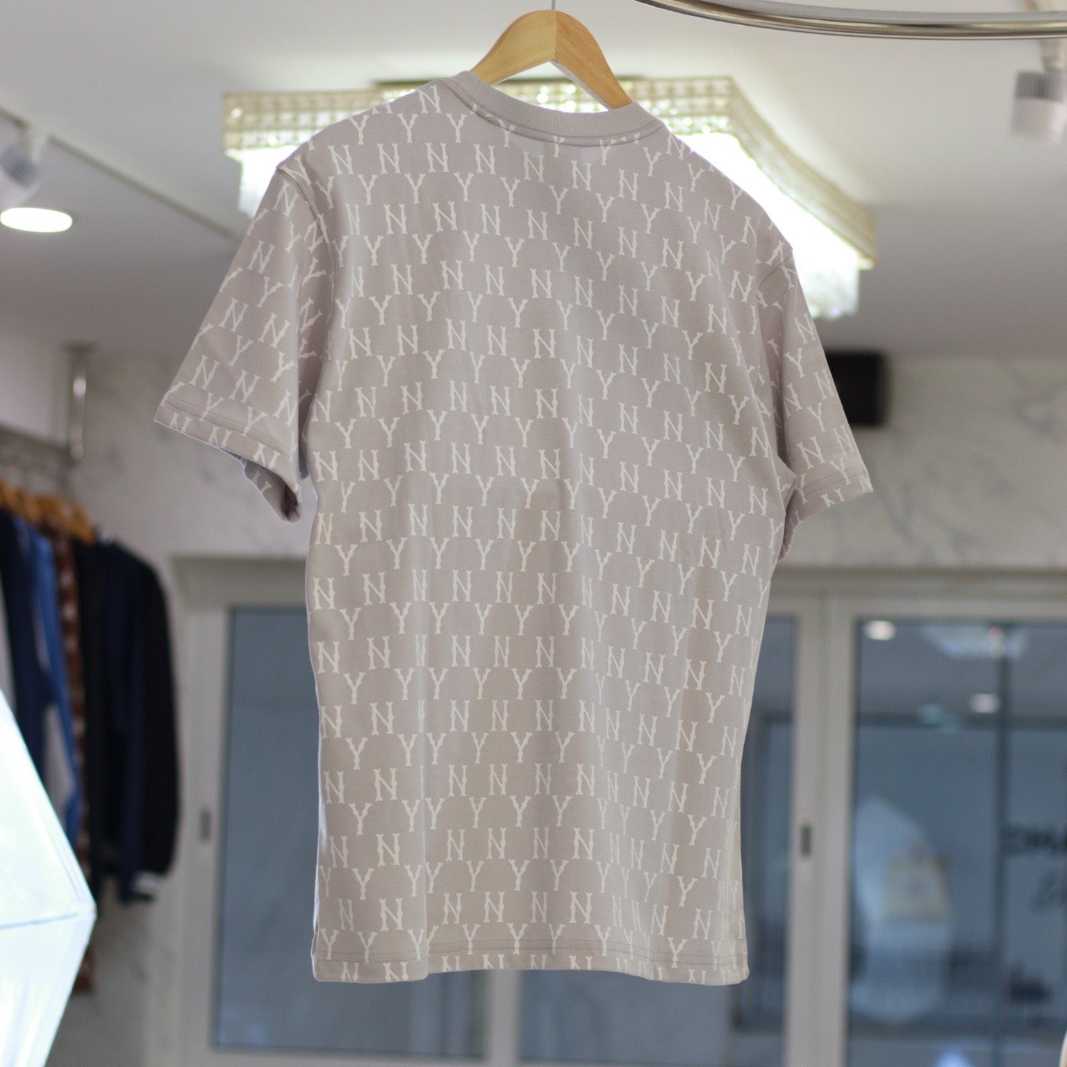 1602 - HÀNG CHÍNH HÃNG - ÁO THUN NEW ERA - NY MONO BÔNG TRẮNG - XÁM - CODE: 13535169