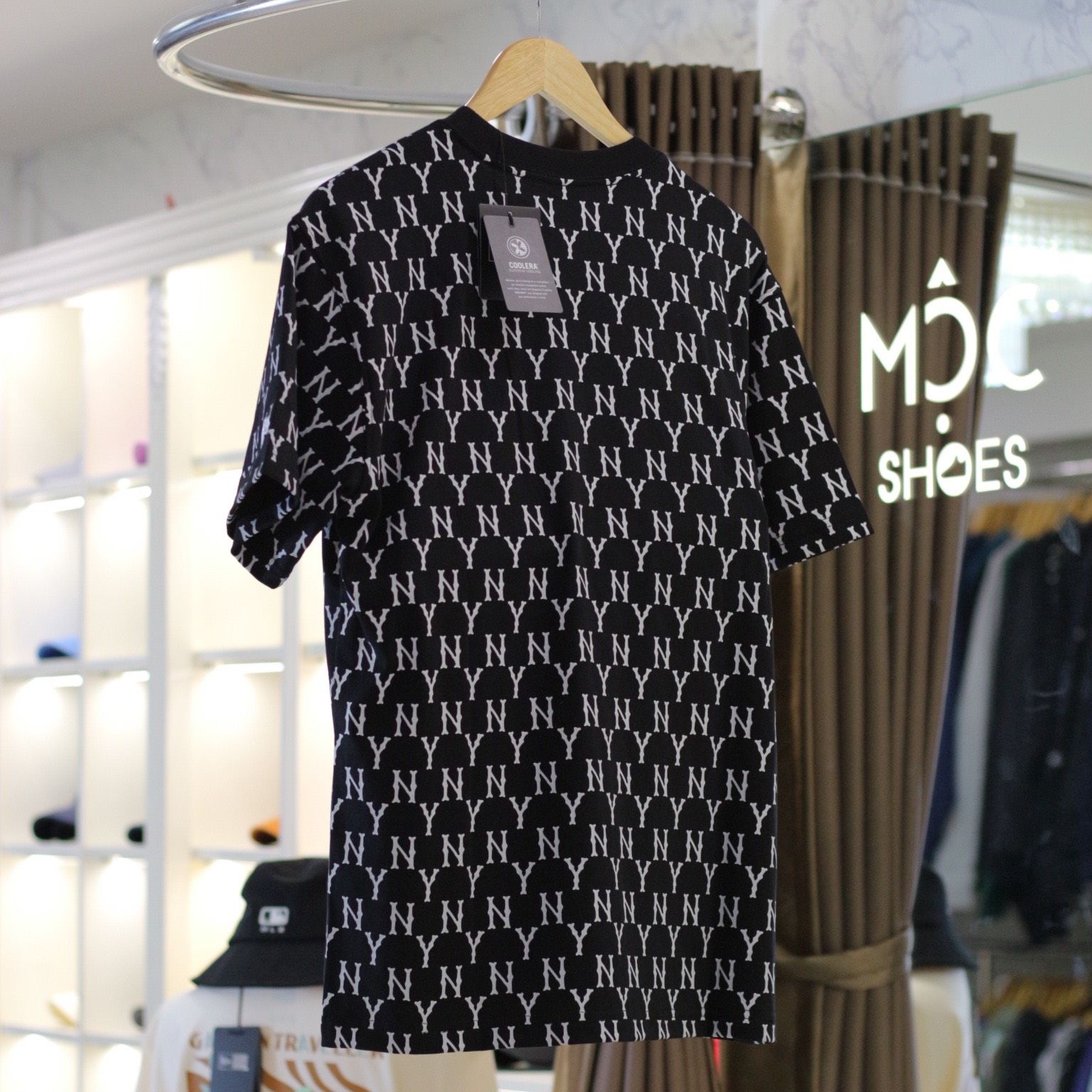 1603 - HÀNG CHÍNH HÃNG - ÁO THUN NEW ERA - NY MONO BÔNG TRẮNG - ĐEN - CODE: 13535168