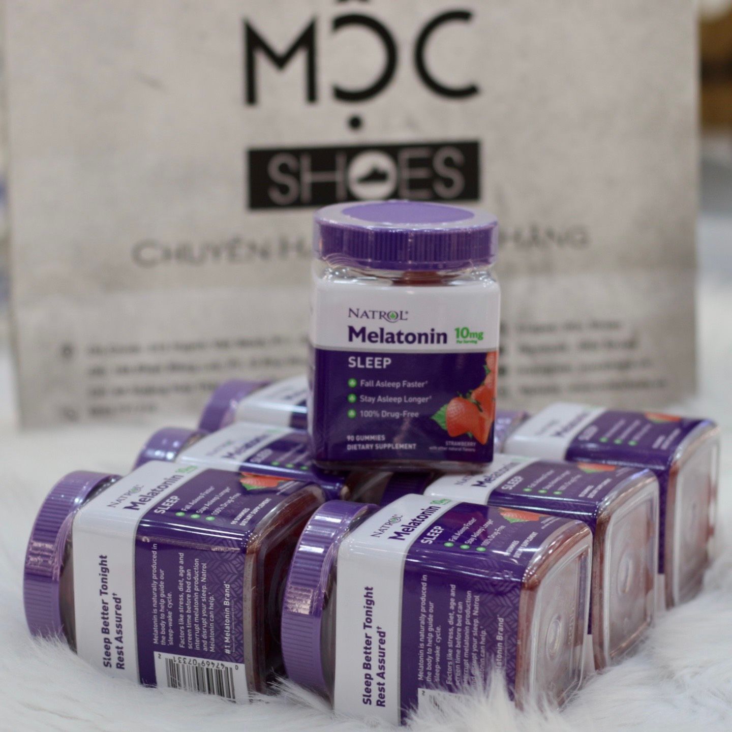 1596 - HÀNG CHÍNH HÃNG - KẸO DẺO GIÚP NGỦ NGON NATROL GUMMIES MELATONIN - CODE: DT002921