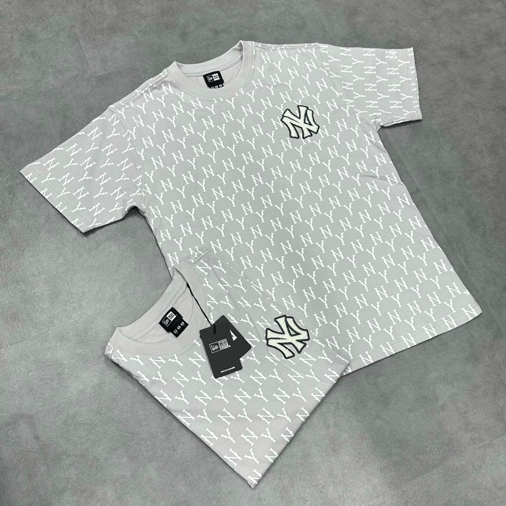 1602 - HÀNG CHÍNH HÃNG - ÁO THUN NEW ERA - NY MONO BÔNG TRẮNG - XÁM - CODE: 13535169