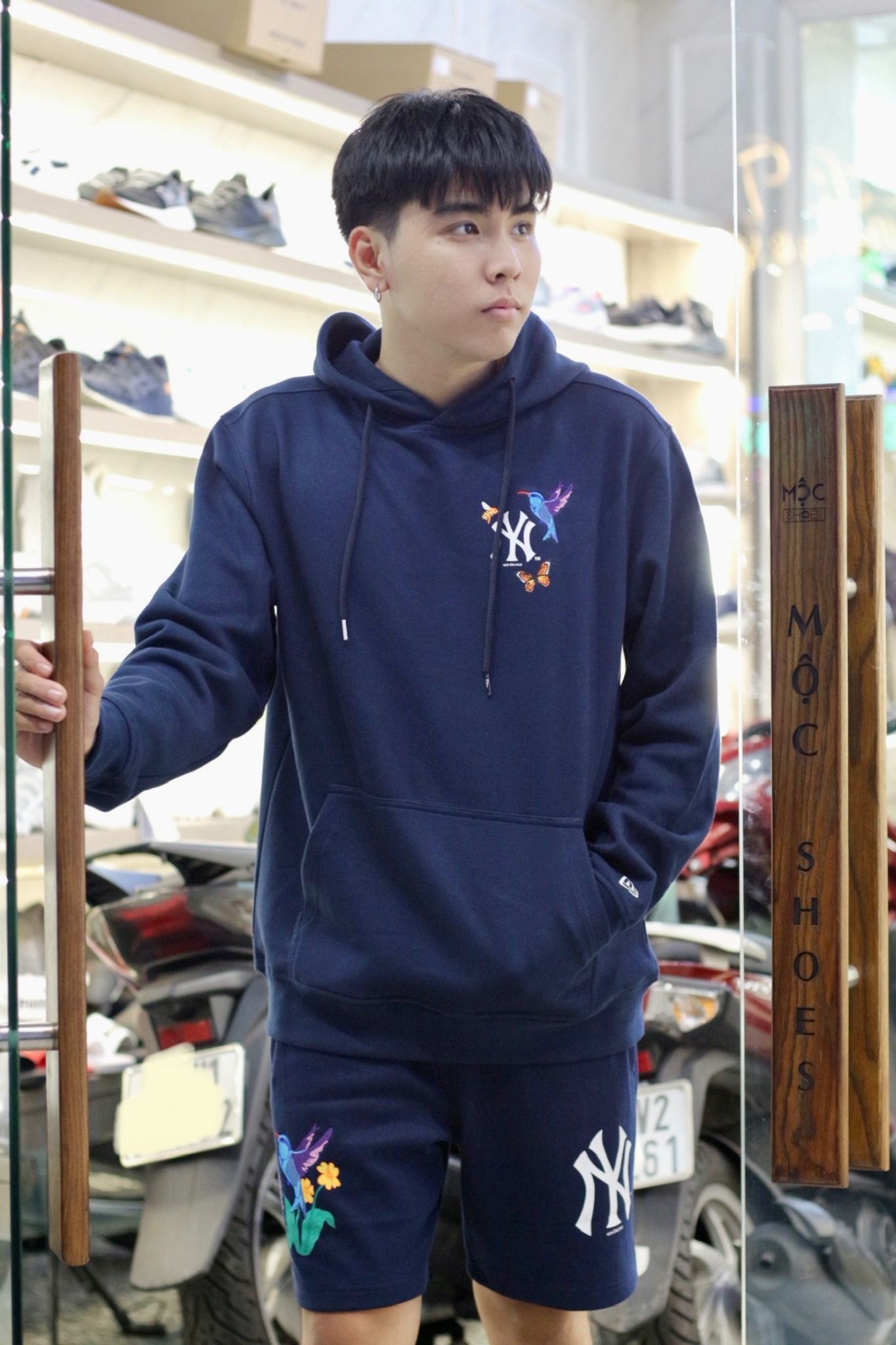 1626 - HÀNG CHÍNH HÃNG - ÁO HOODIE NEW ERA - NY CHIM SẺ - NAVY - CODE: