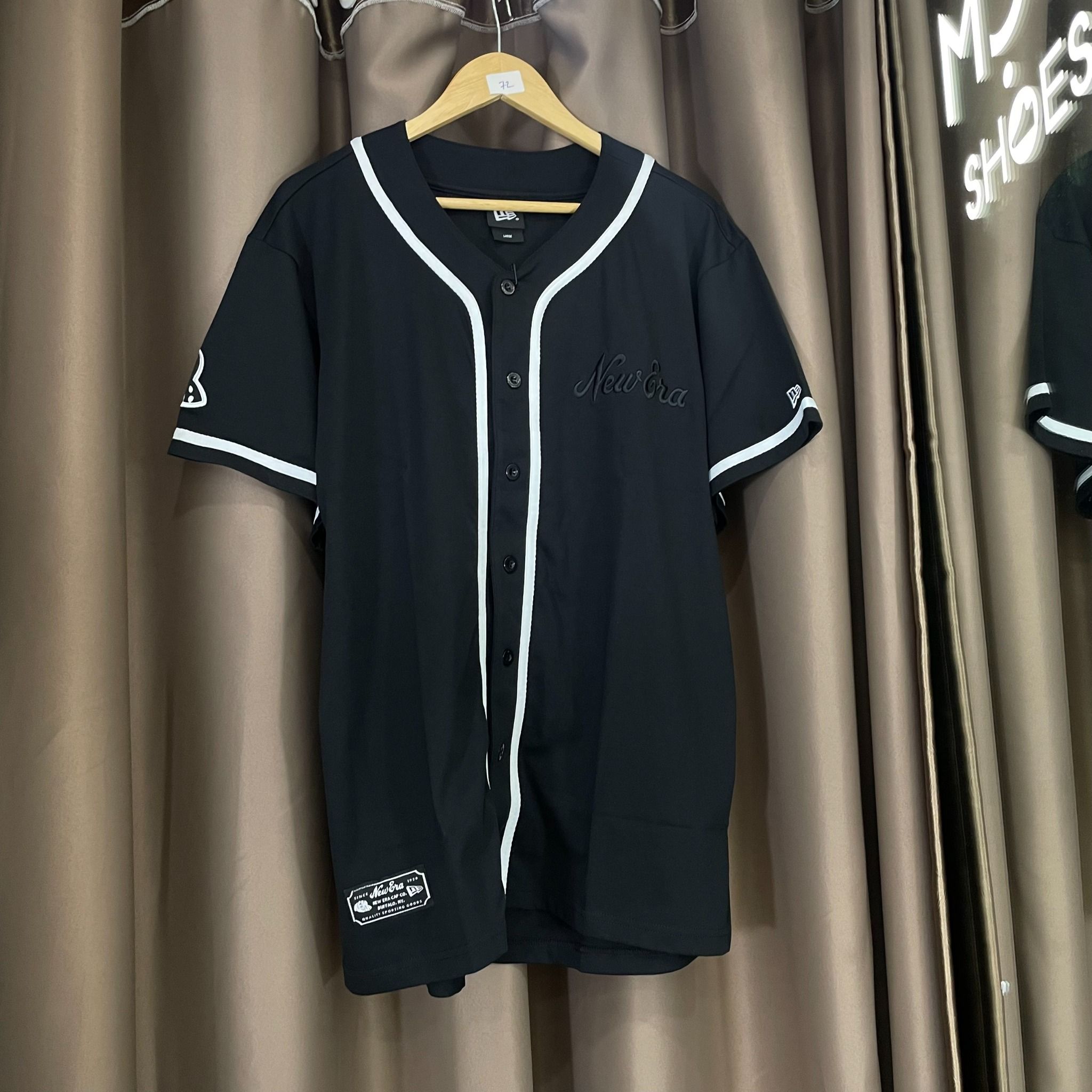 1465 - HÀNG CHÍNH HÃNG - ÁO NEW ERA ICONS BLACK JERSEY - ĐEN - CODE: 13334764
