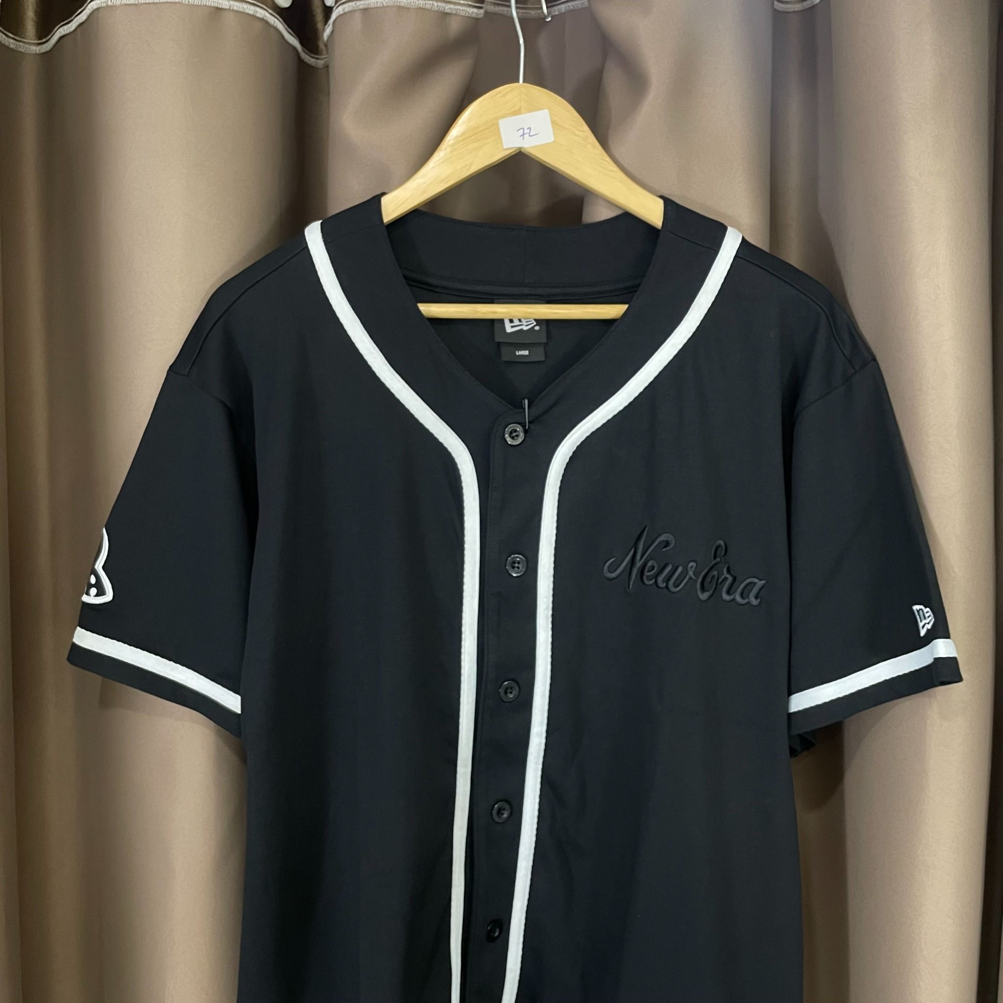 1465 - HÀNG CHÍNH HÃNG - ÁO NEW ERA ICONS BLACK JERSEY - ĐEN - CODE: 13334764
