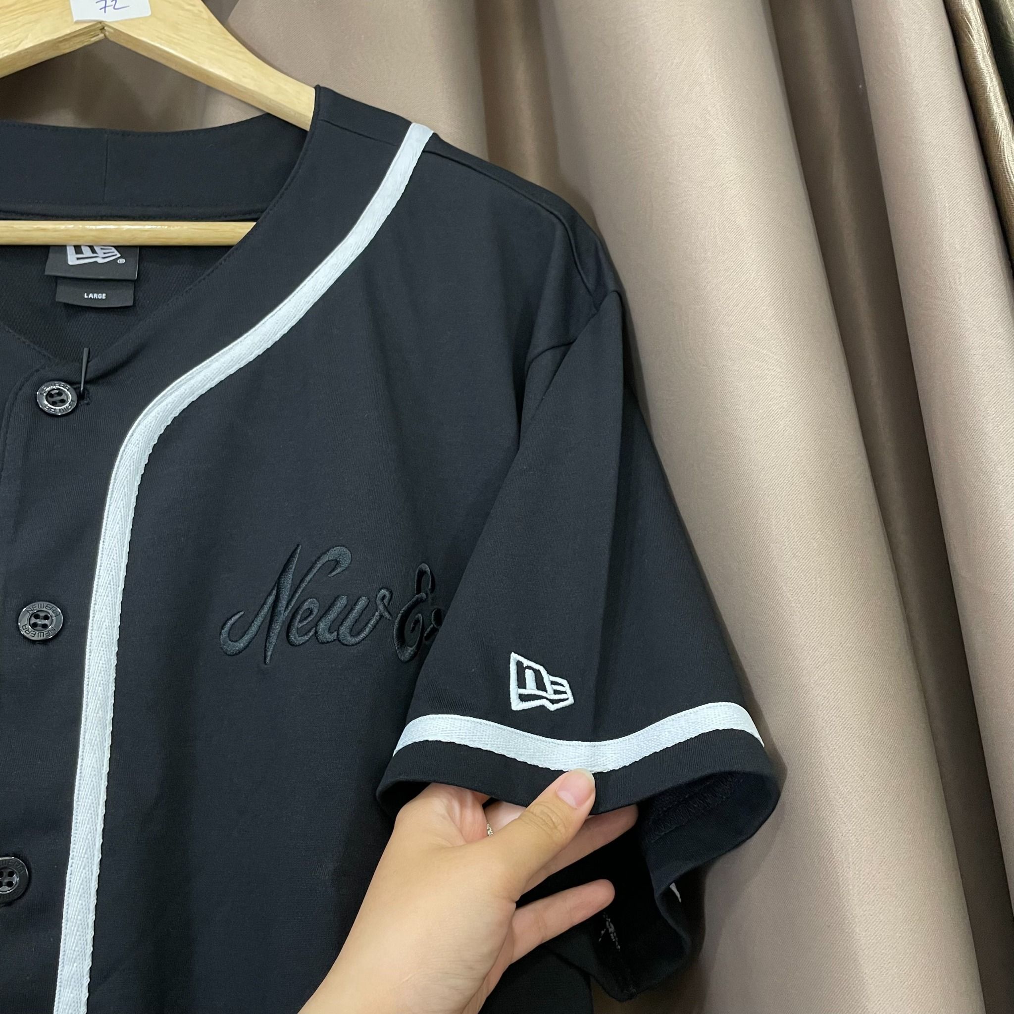 1465 - HÀNG CHÍNH HÃNG - ÁO NEW ERA ICONS BLACK JERSEY - ĐEN - CODE: 13334764