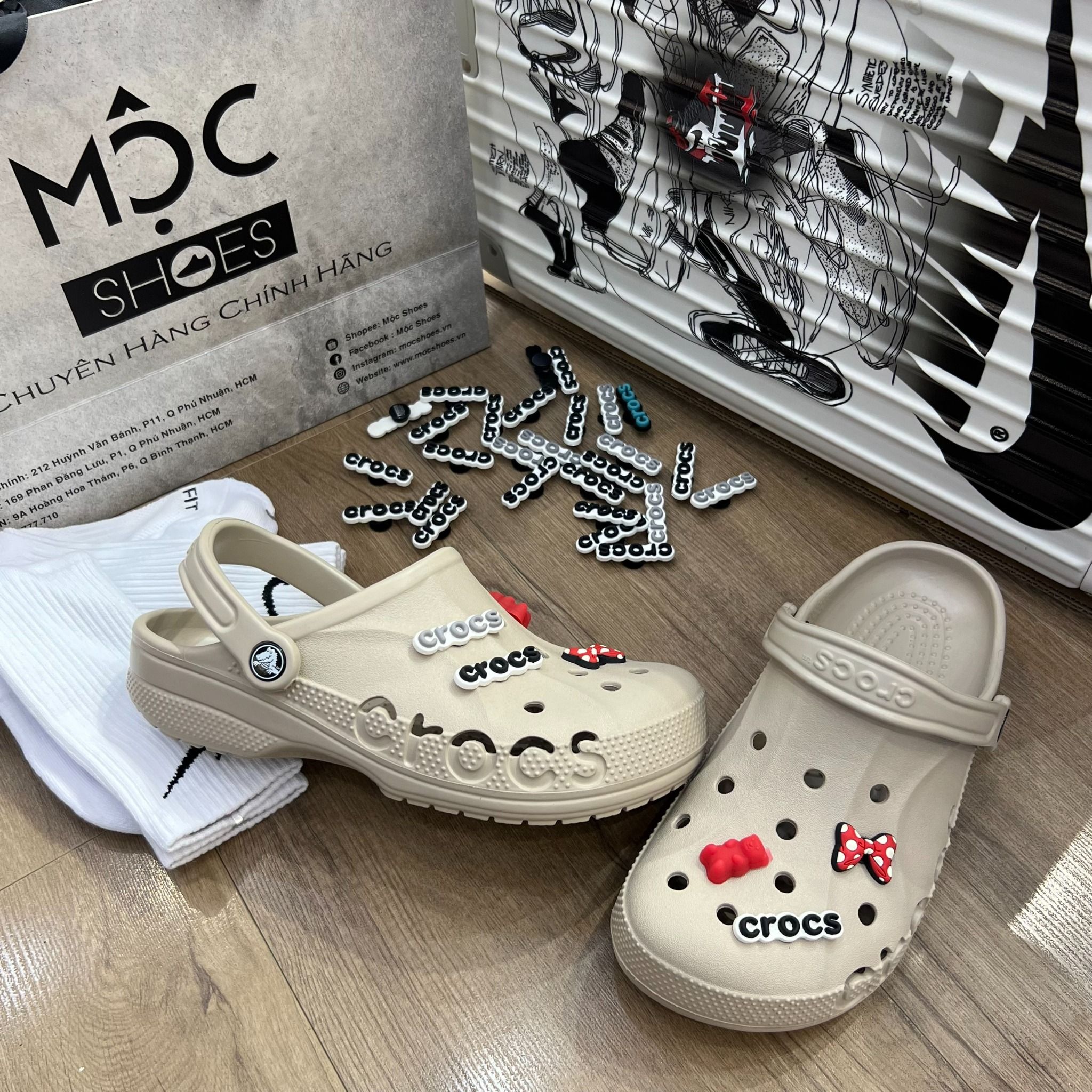 1640 - HÀNG CHÍNH HÃNG - GIÀY CLOG UNISEX CROCS BAYA - MÀU PURE