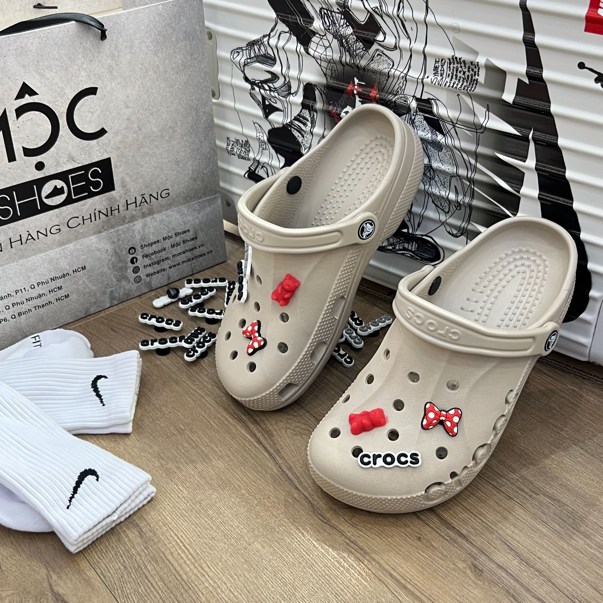 1640 - HÀNG CHÍNH HÃNG - GIÀY CLOG UNISEX CROCS BAYA - MÀU PURE