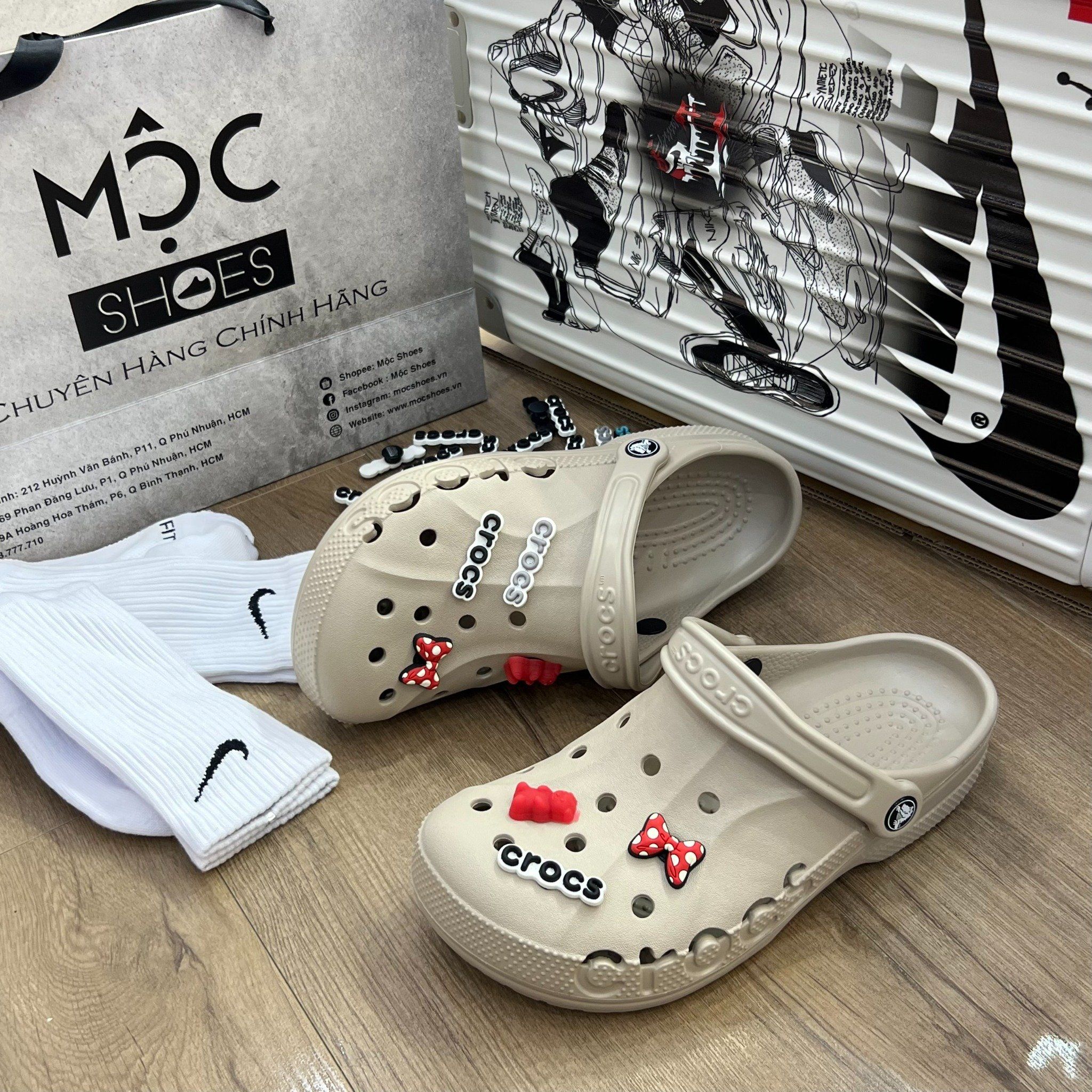 1640 - HÀNG CHÍNH HÃNG - GIÀY CLOG UNISEX CROCS BAYA - MÀU PURE