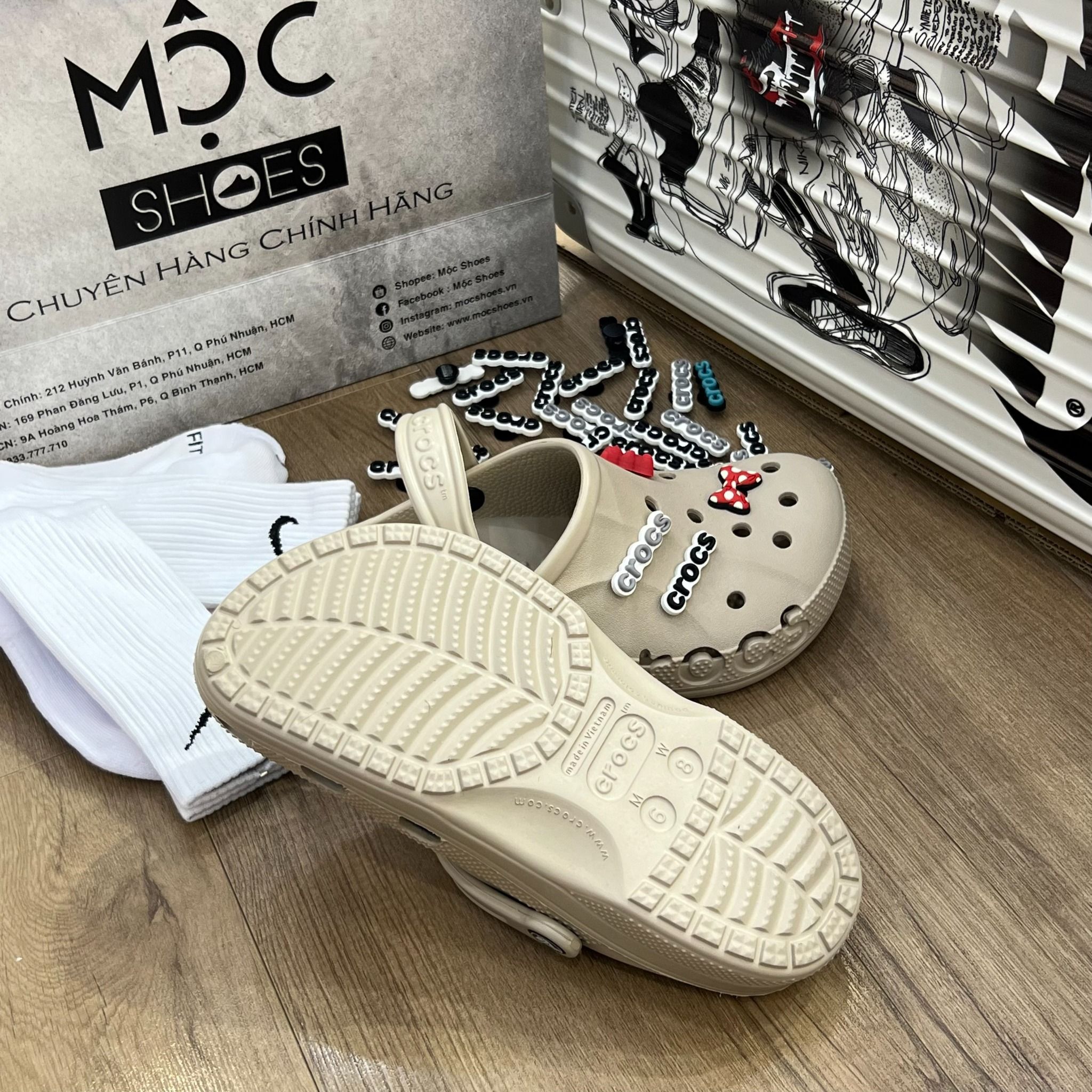 1640 - HÀNG CHÍNH HÃNG - GIÀY CLOG UNISEX CROCS BAYA - MÀU PURE