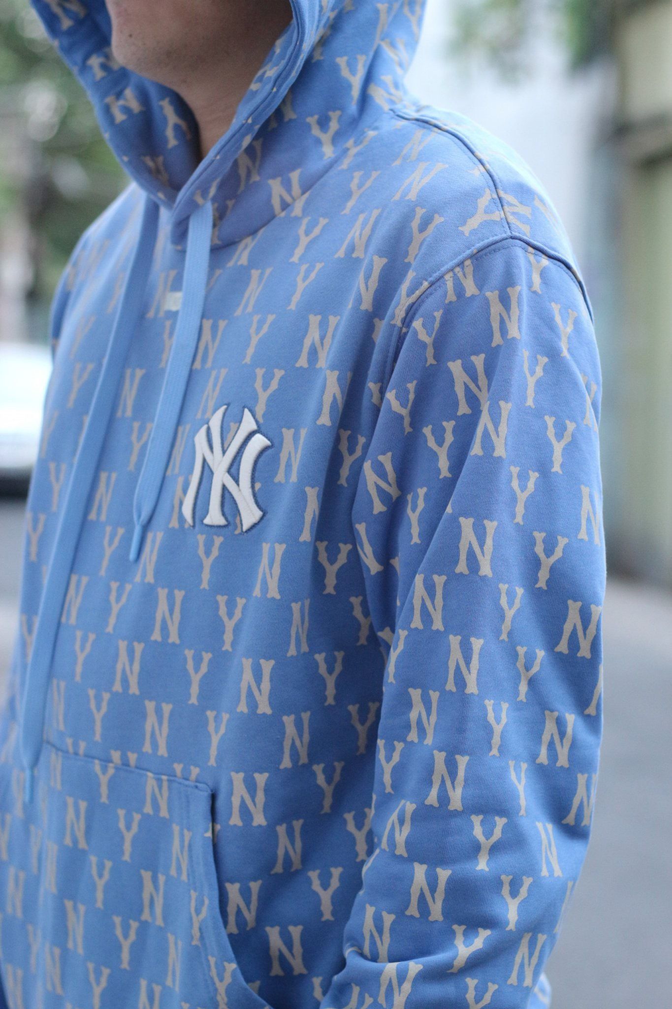 1644 - HÀNG CHÍNH HÃNG - ÁO HOODIE MLB WADDING OVERFIT HOODIE NEW YORK YANKEES