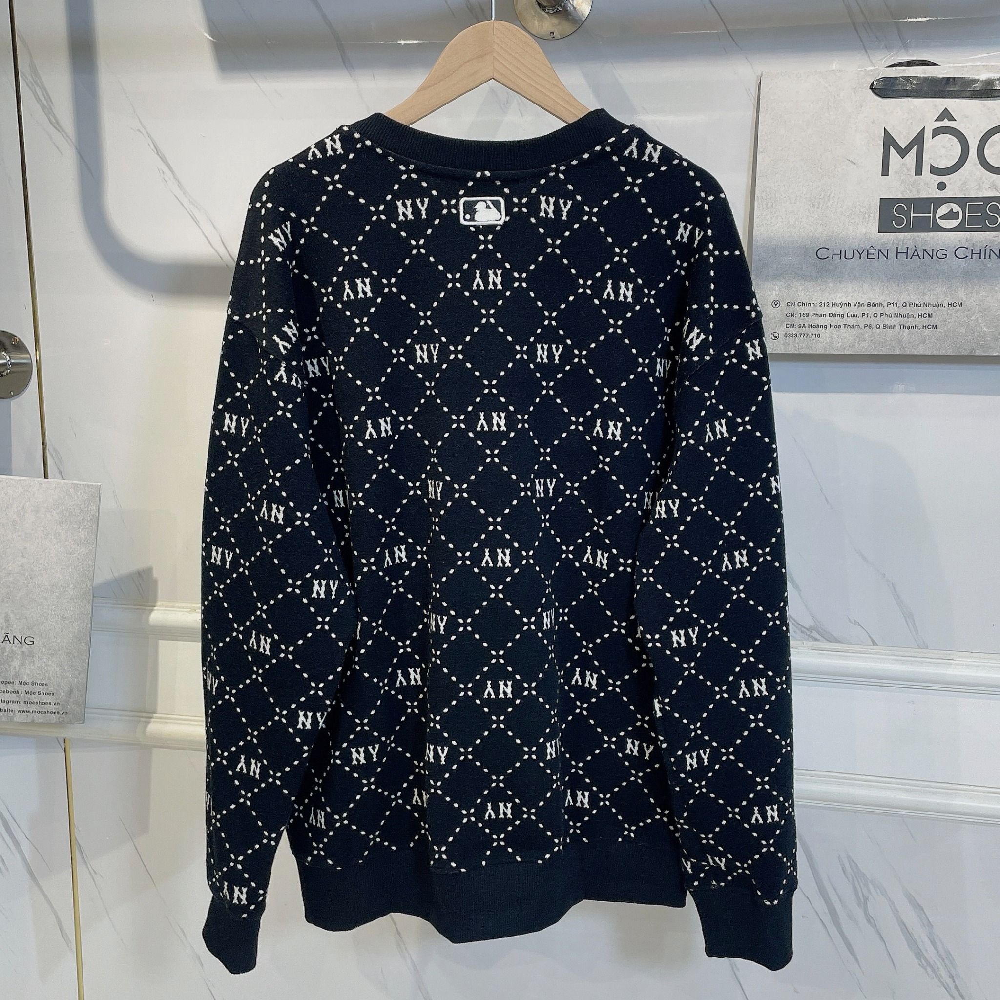1649 - HÀNG CHÍNH HÃNG - ÁO SWEATER MLB DIA MONOGRAM NEW YORK