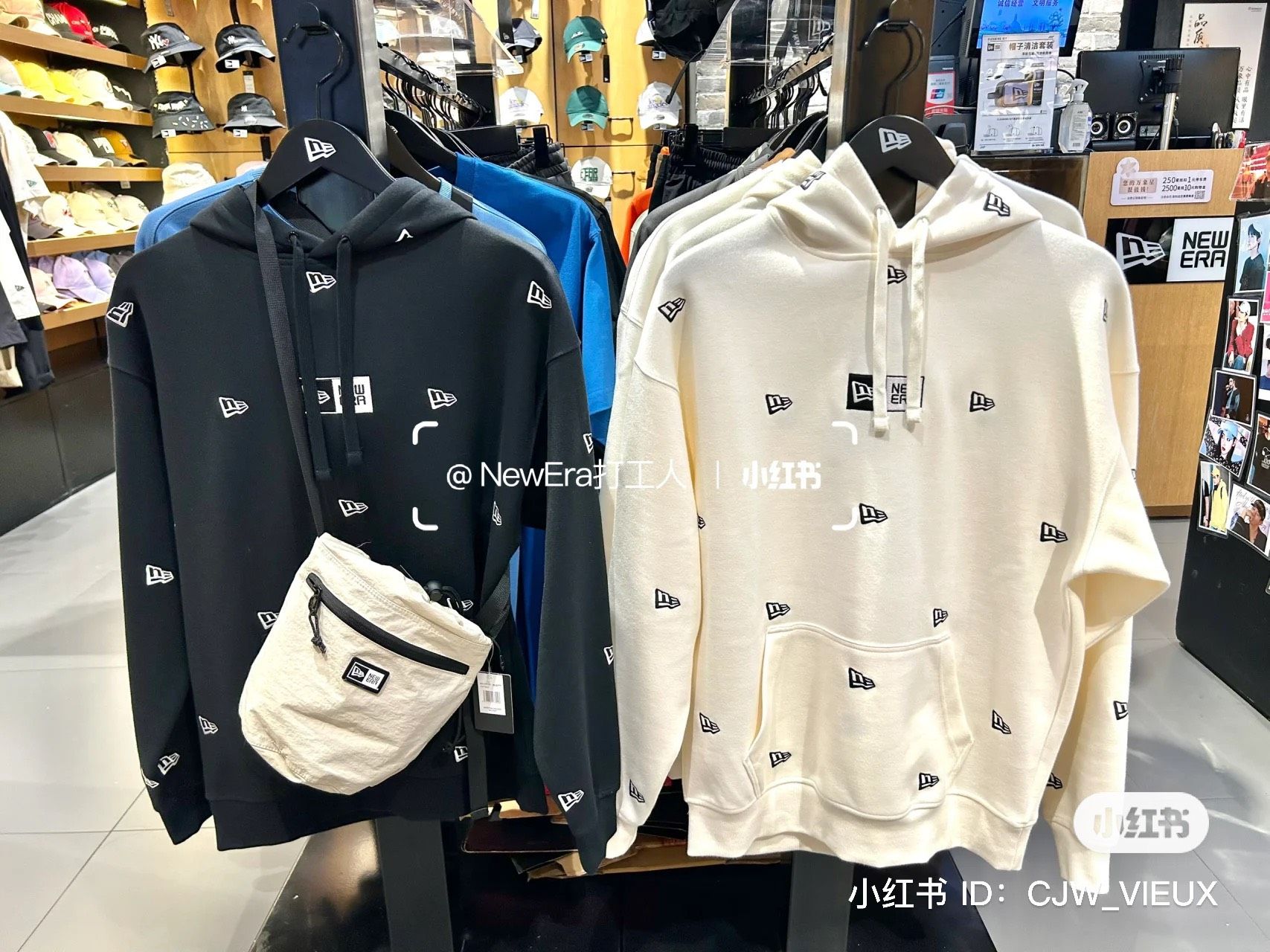1670 - HÀNG CHÍNH HÃNG - ÁO HOODIE NEW ERA NHIỀU LOGO NE - BE - CODE: 13540522