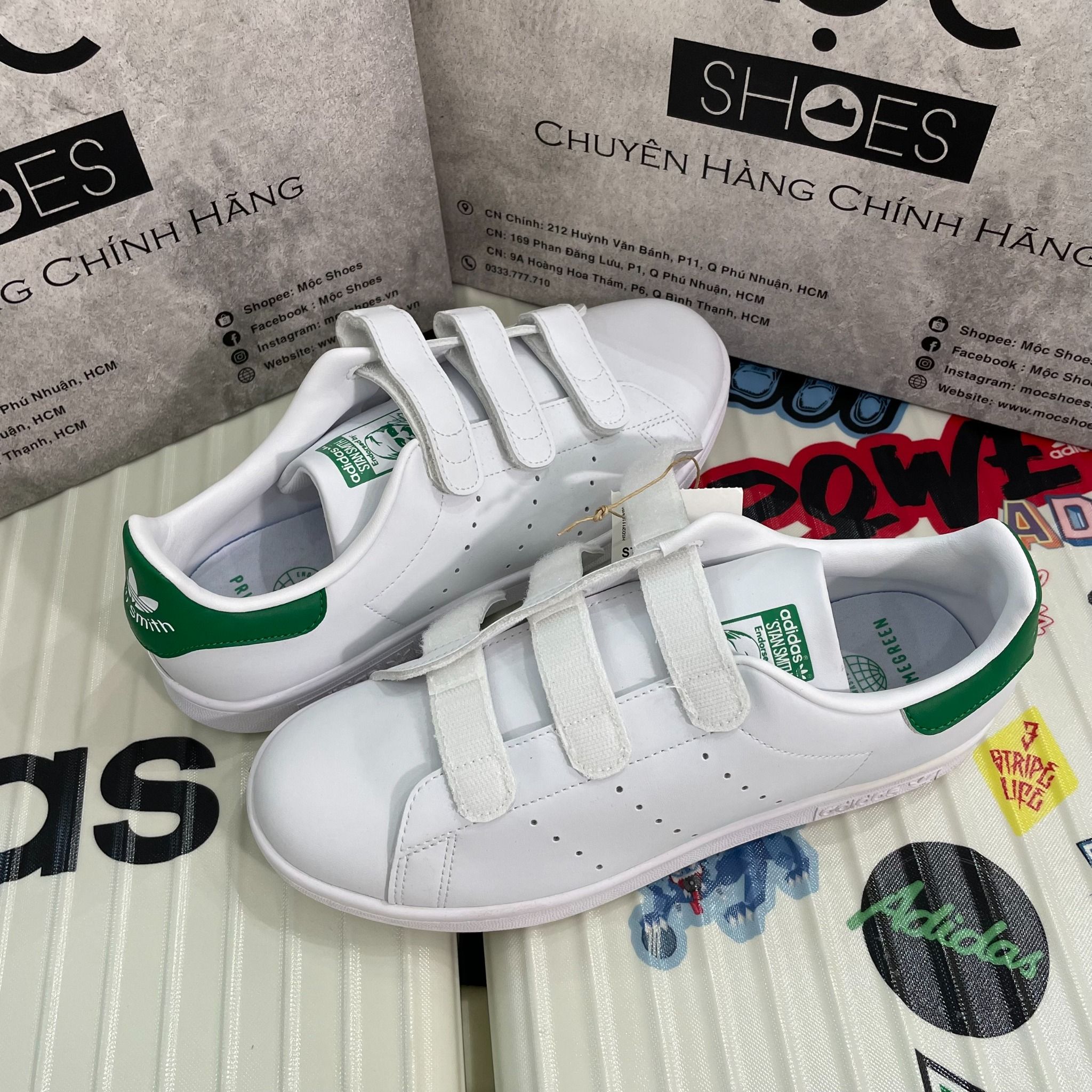 1682 - HÀNG CHÍNH HÃNG - GIÀY ADIDAS STANSMITH - WHITE GREEN - ' QUAI DÁN ' - CODE: FX5509