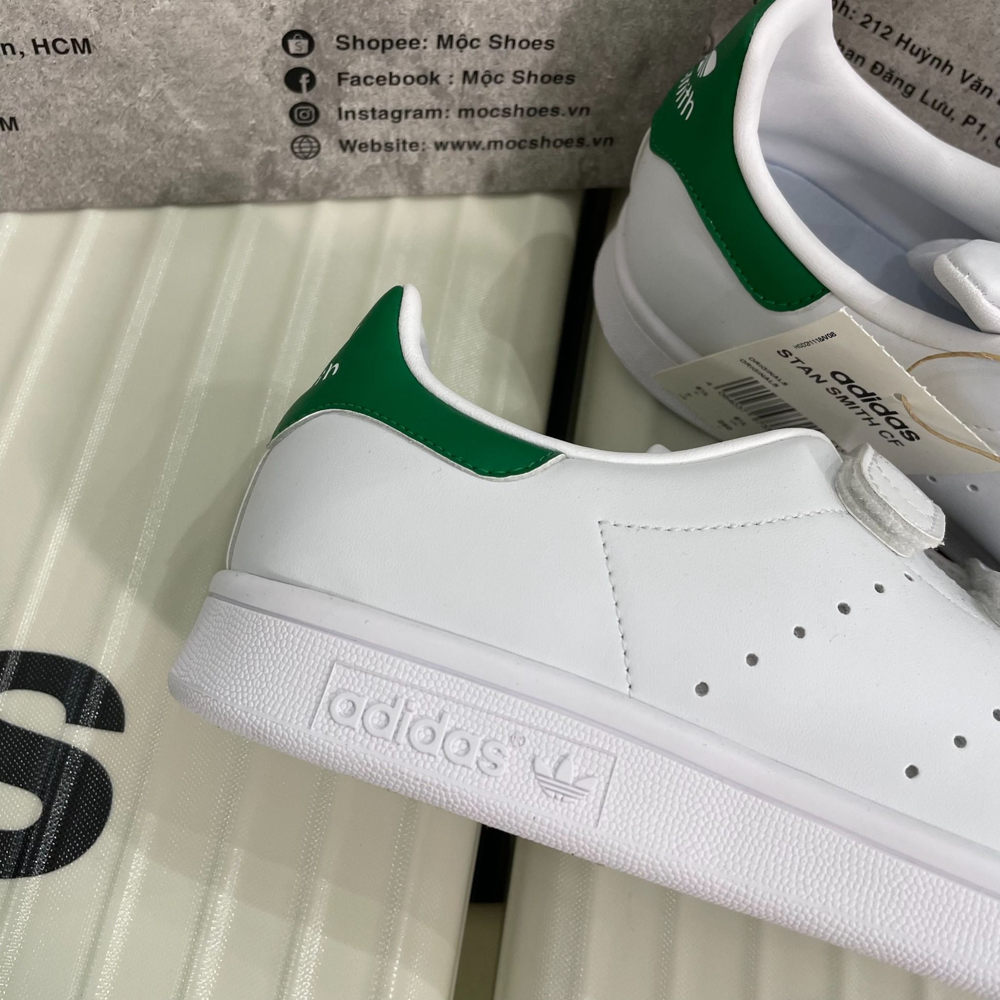 1682 - HÀNG CHÍNH HÃNG - GIÀY ADIDAS STANSMITH - WHITE GREEN - ' QUAI DÁN ' - CODE: FX5509