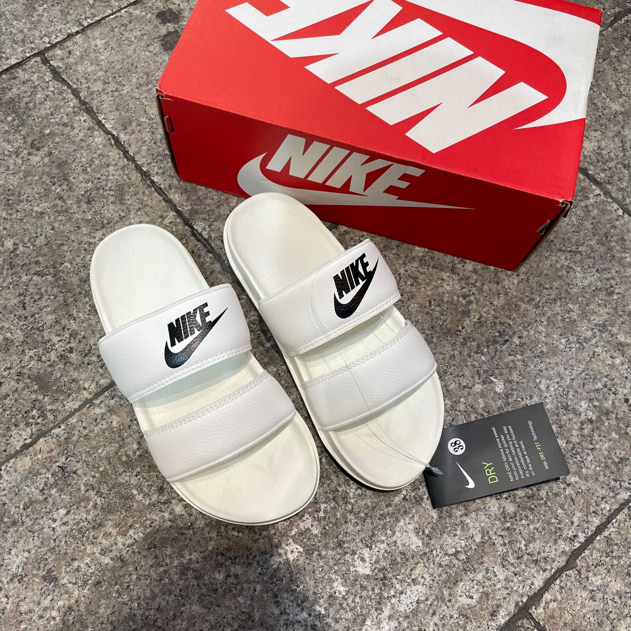 1684 - HÀNG CHÍNH HÃNG - DÉP NIKE OFFCOURT DUO - HAI QUAI - TRẮNG - CODE: DC0496-101