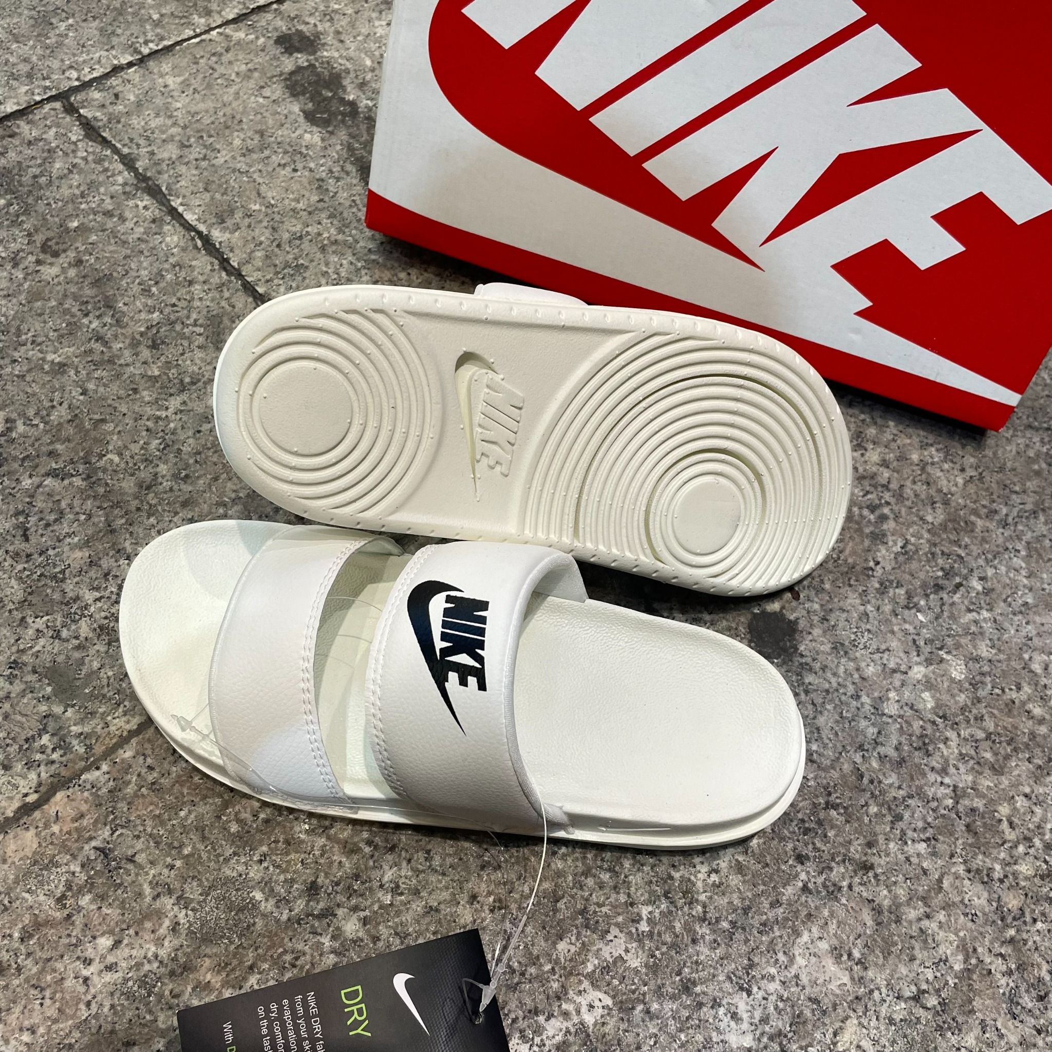 1684 - HÀNG CHÍNH HÃNG - DÉP NIKE OFFCOURT DUO - HAI QUAI - TRẮNG - CODE: DC0496-101