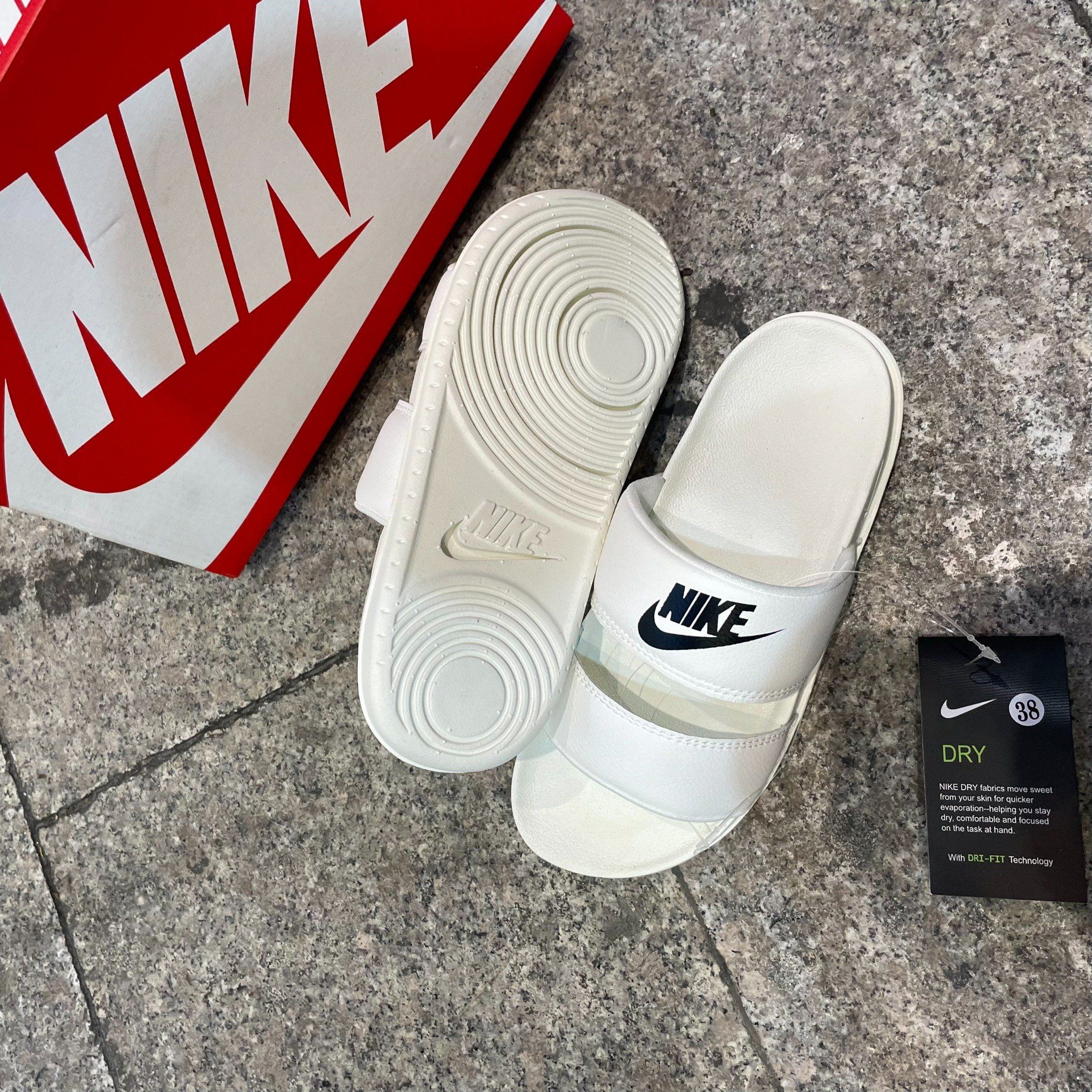1684 - HÀNG CHÍNH HÃNG - DÉP NIKE OFFCOURT DUO - HAI QUAI - TRẮNG - CODE: DC0496-101