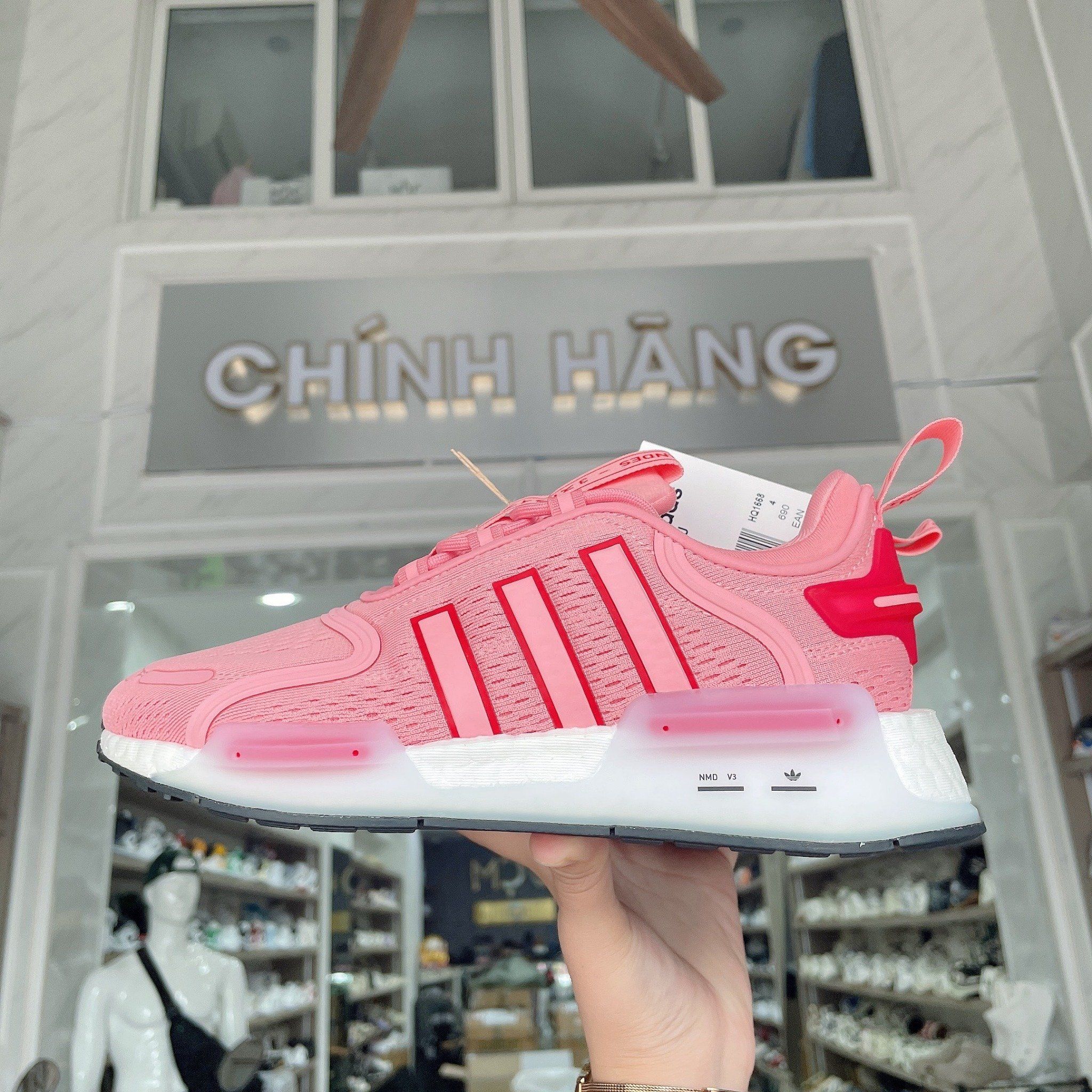 0589 - HÀNG CHÍNH HÃNG - GIÀY THỂ THAO ADIDAS NMD R1 V3 MÀU LATTE PINK - *BEIGE/PINK* - CODE: HQ4275