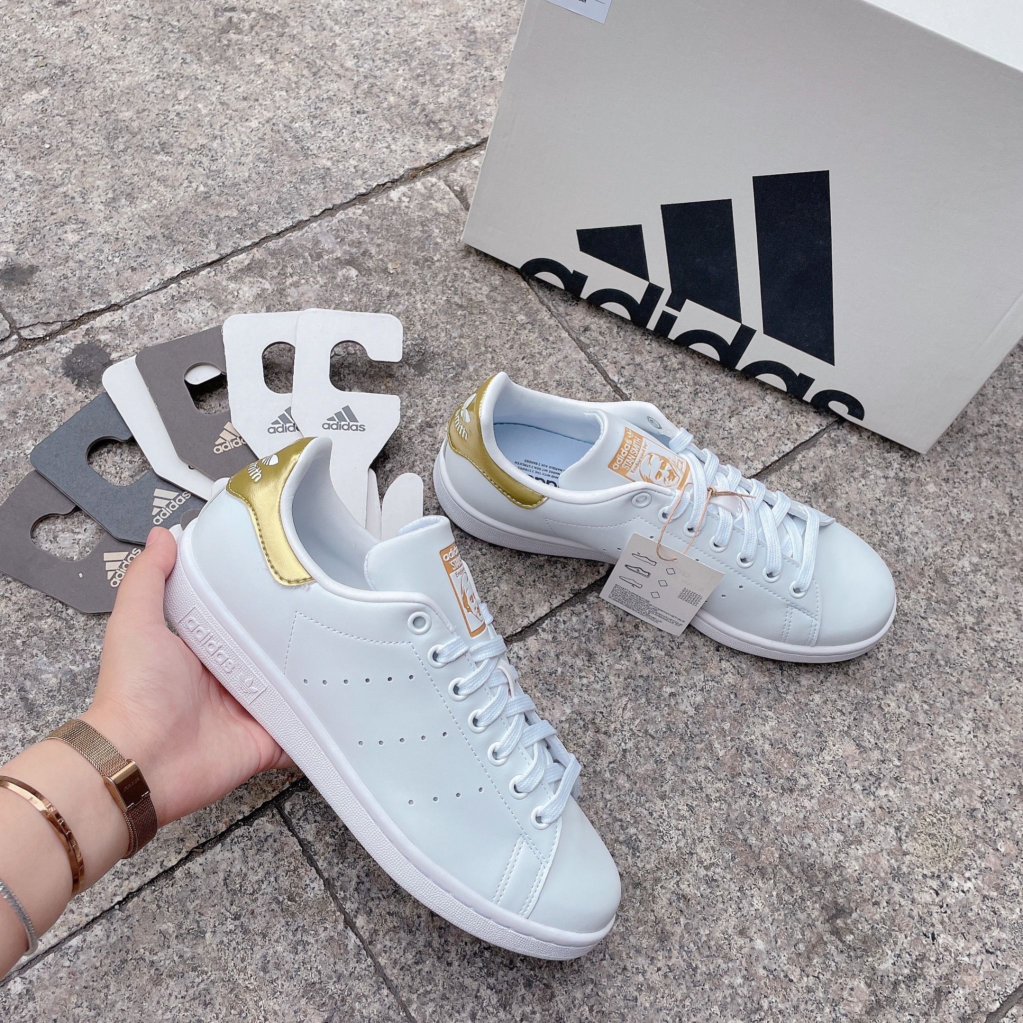 1678 - HÀNG CHÍNH HÃNG - GIÀY ADIDAS STANSMITH - ' White Gold ’ - CODE: G58184