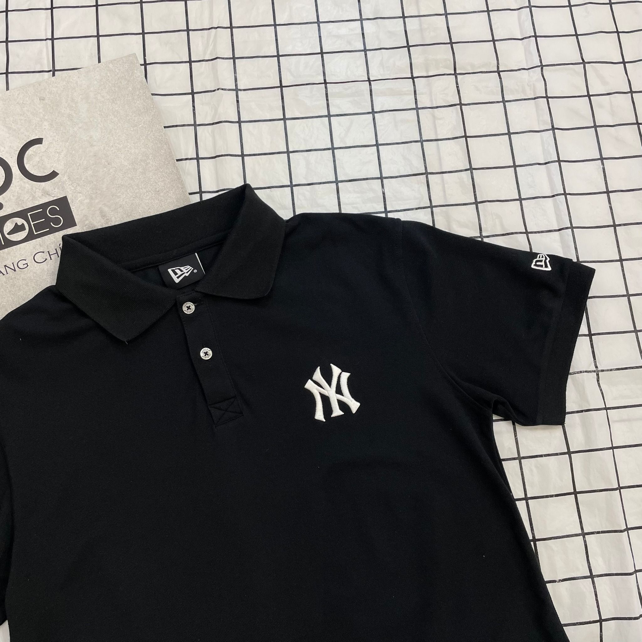 1695 - HÀNG CHÍNH HÃNG - ÁO THUN POLO NEW ERA - NY THÊU BLACK - CODE: 12848783
