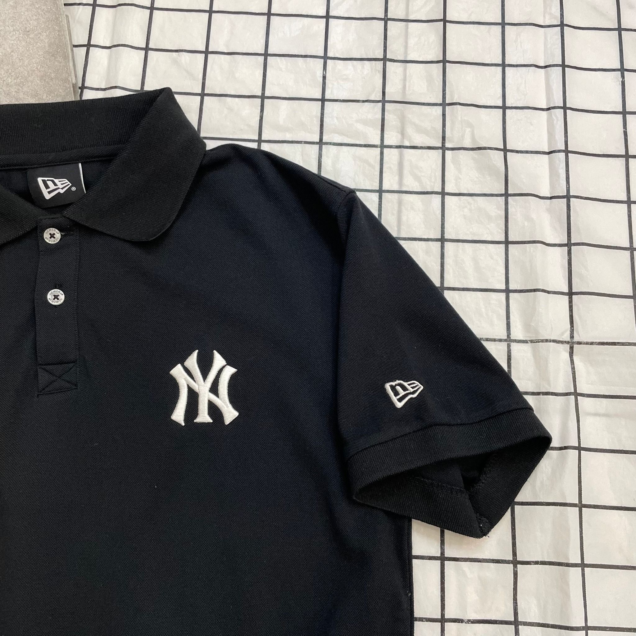  1695 - HÀNG CHÍNH HÃNG - ÁO THUN POLO NEW ERA  - NY THÊU BLACK - CODE: 12848783 