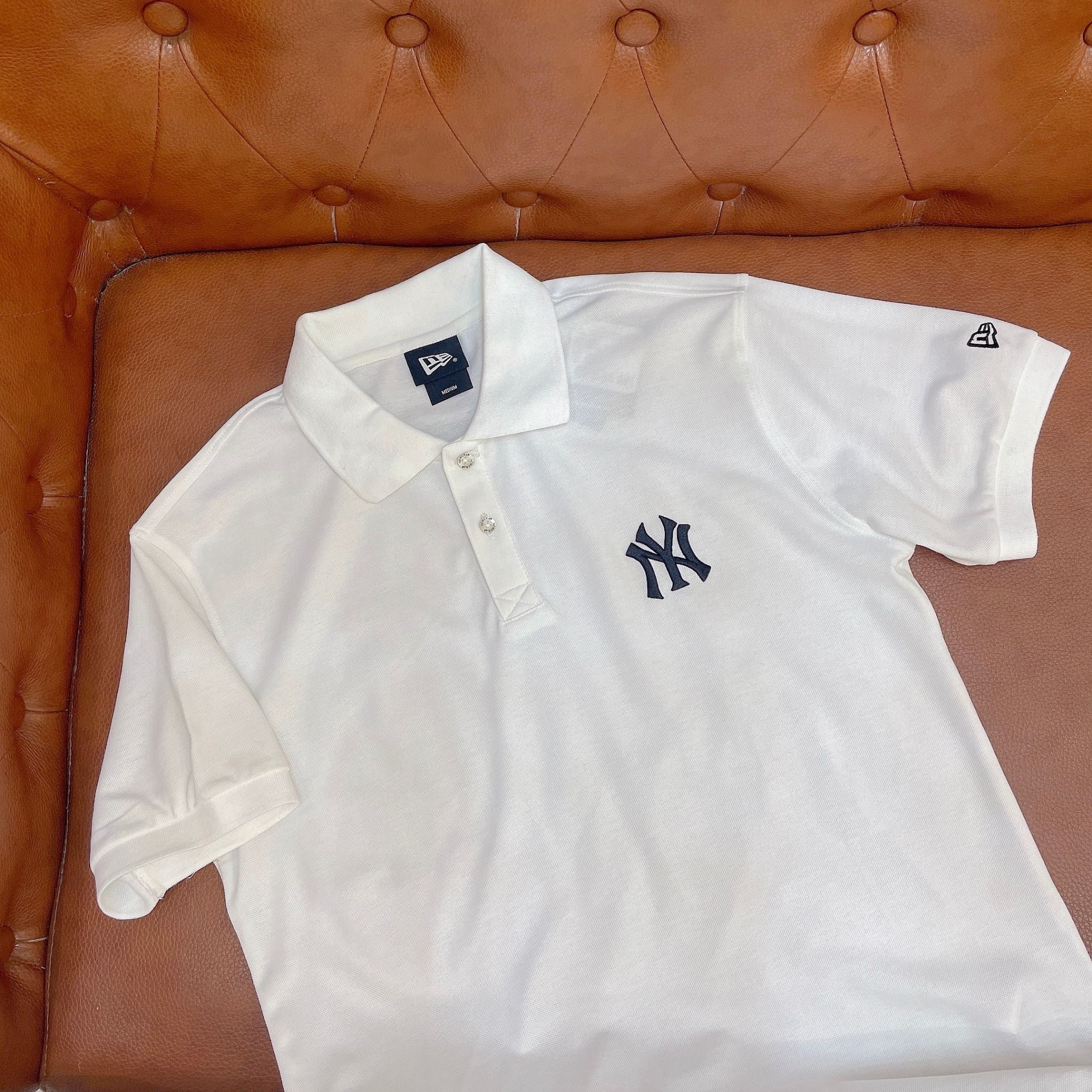 1705 - HÀNG CHÍNH HÃNG - ÁO THUN POLO NEW ERA - NY THÊU TRẮNG - CODE: 12848781