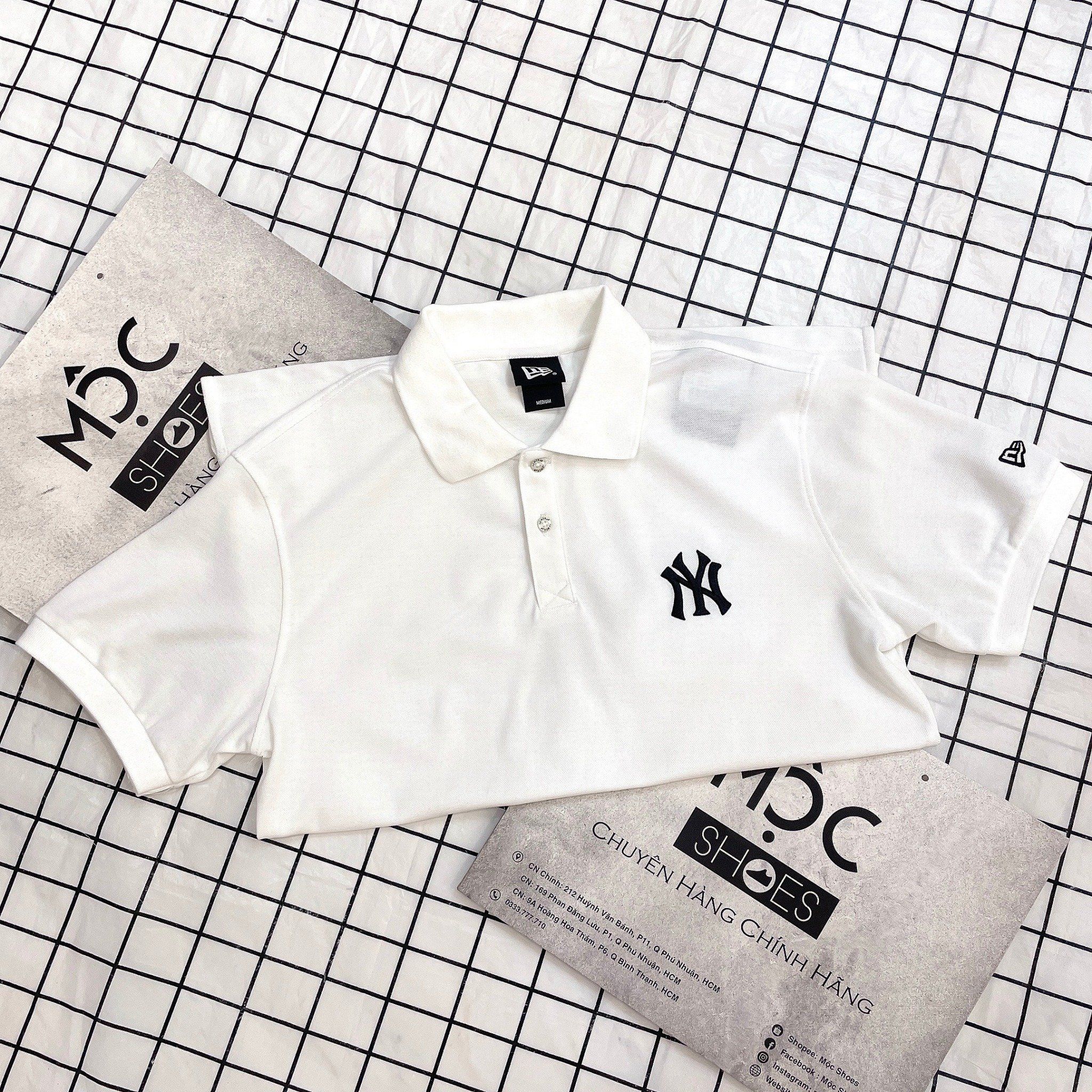  1705 - HÀNG CHÍNH HÃNG - ÁO THUN POLO NEW ERA  - NY THÊU TRẮNG - CODE: 12848781 