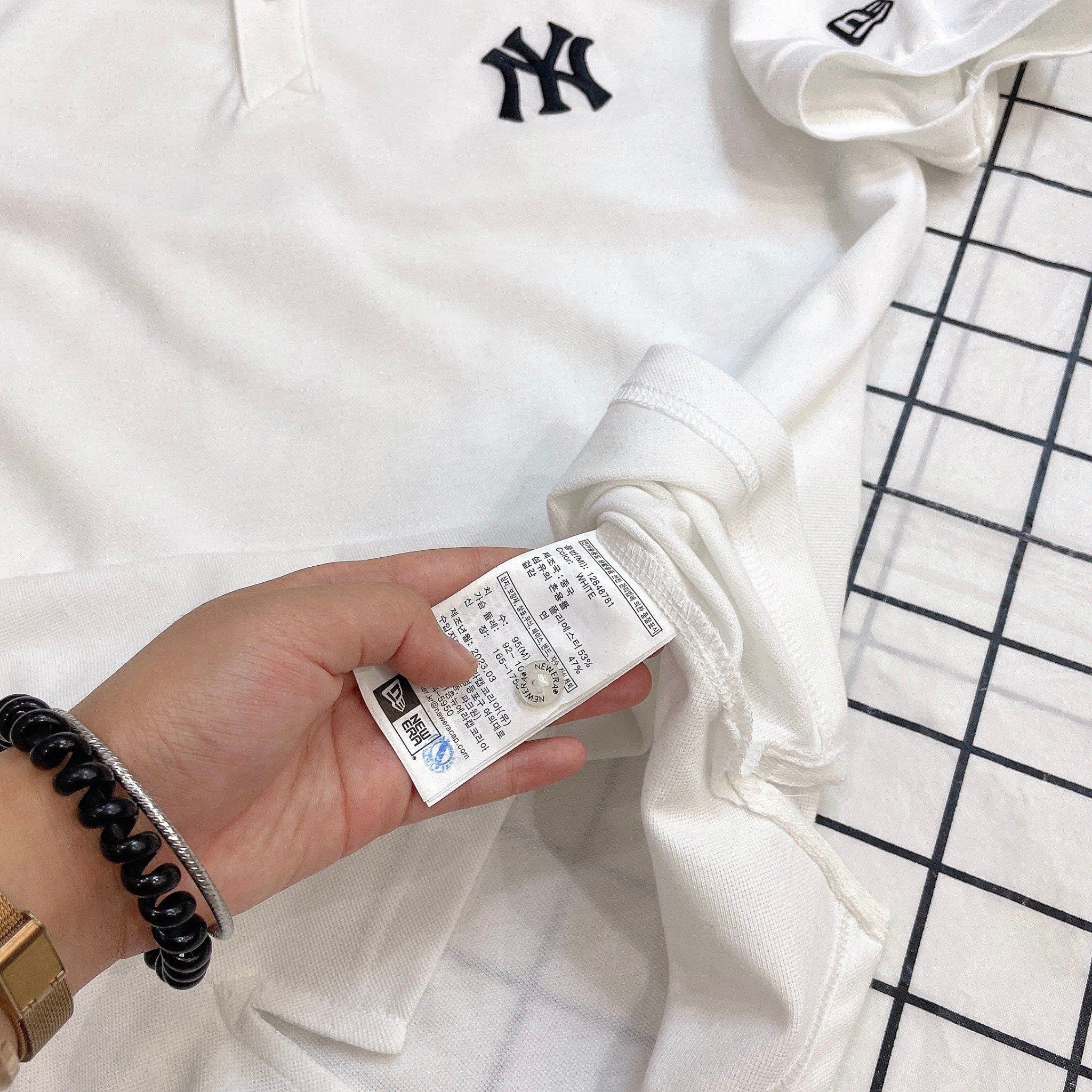 1705 - HÀNG CHÍNH HÃNG - ÁO THUN POLO NEW ERA - NY THÊU TRẮNG - CODE: 12848781