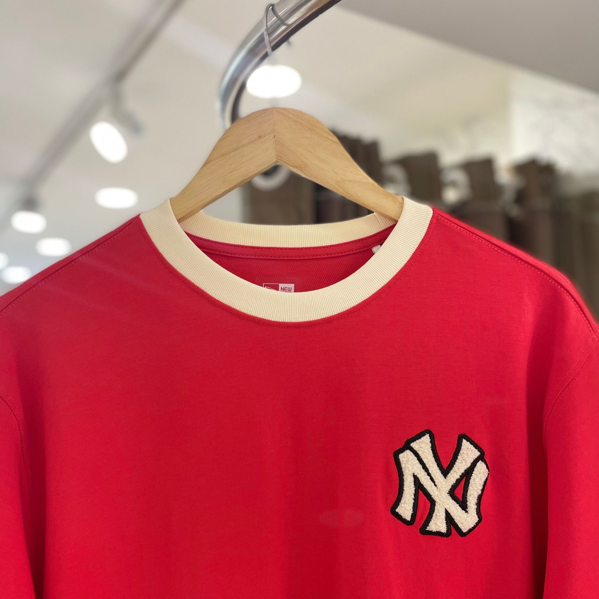 1710 - HÀNG CHÍNH HÃNG - ÁO THUN NEW ERA - NY BÔNG TRẮNG - ĐỎ - CODE: 13038749