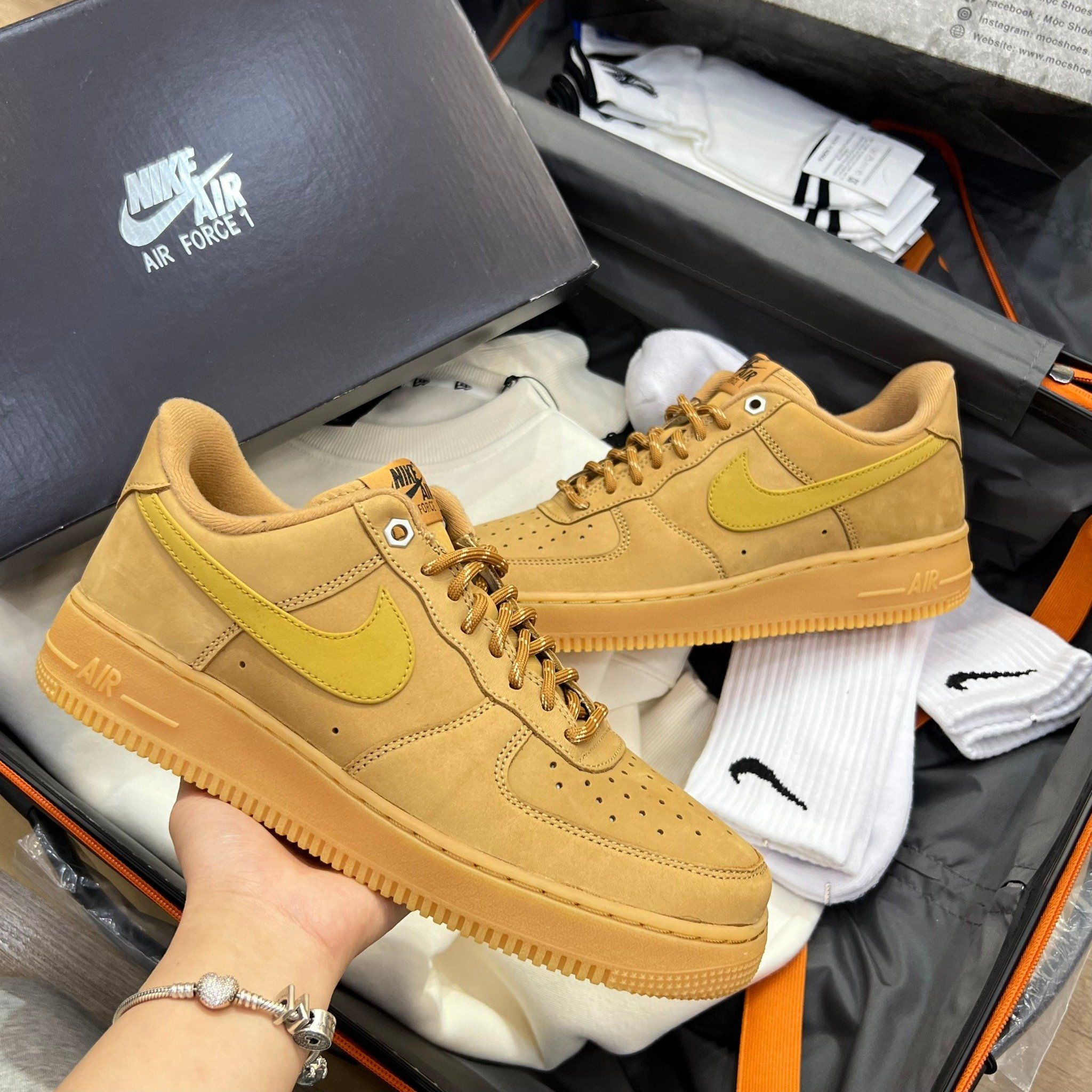 1988 - HÀNG CHÍNH HÃNG - GIÀY NIKE AIR FORCE 1'07 WB - *WHEAT* - CODE: CJ9179-200