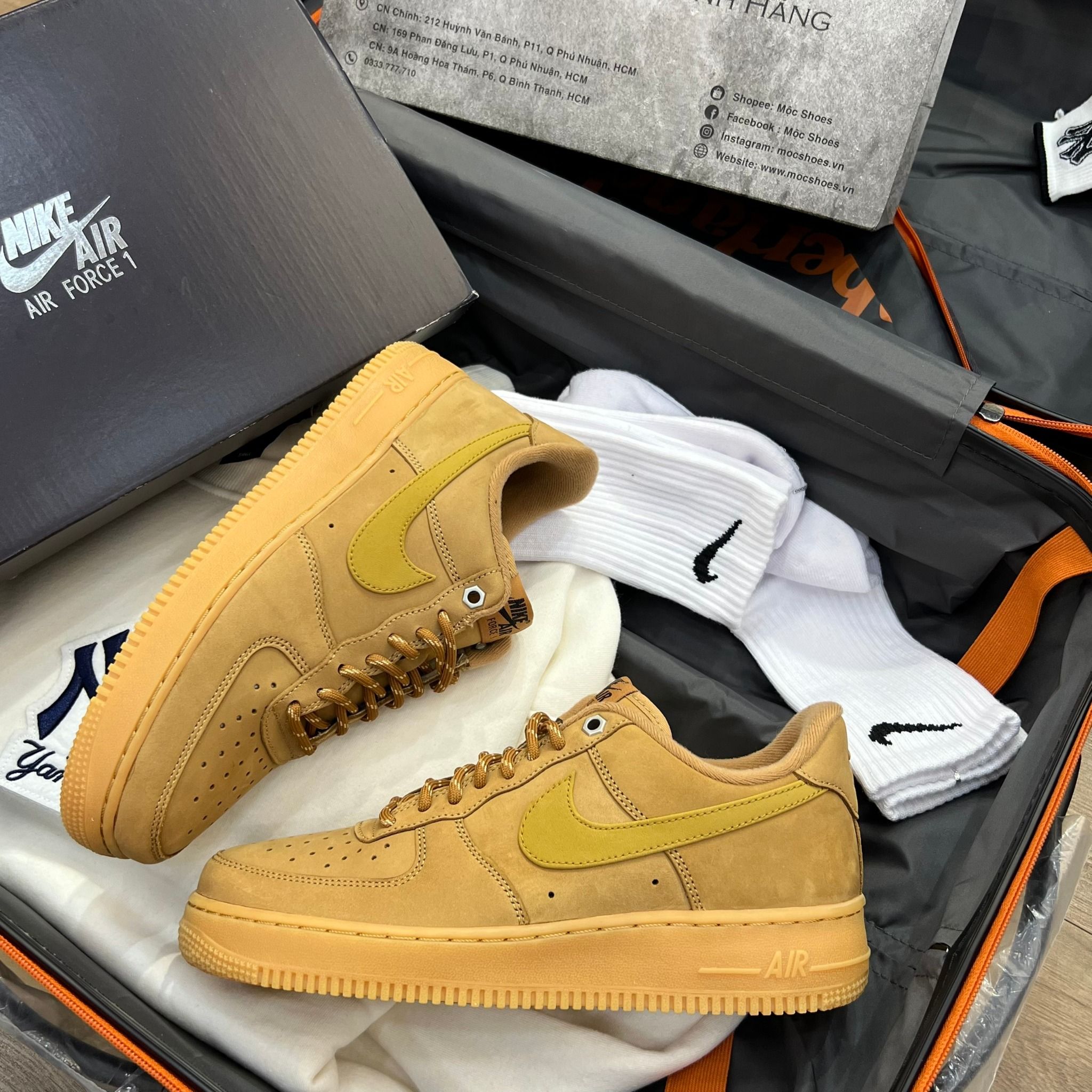 1988 - HÀNG CHÍNH HÃNG - GIÀY NIKE AIR FORCE 1'07 WB - *WHEAT* - CODE: CJ9179-200