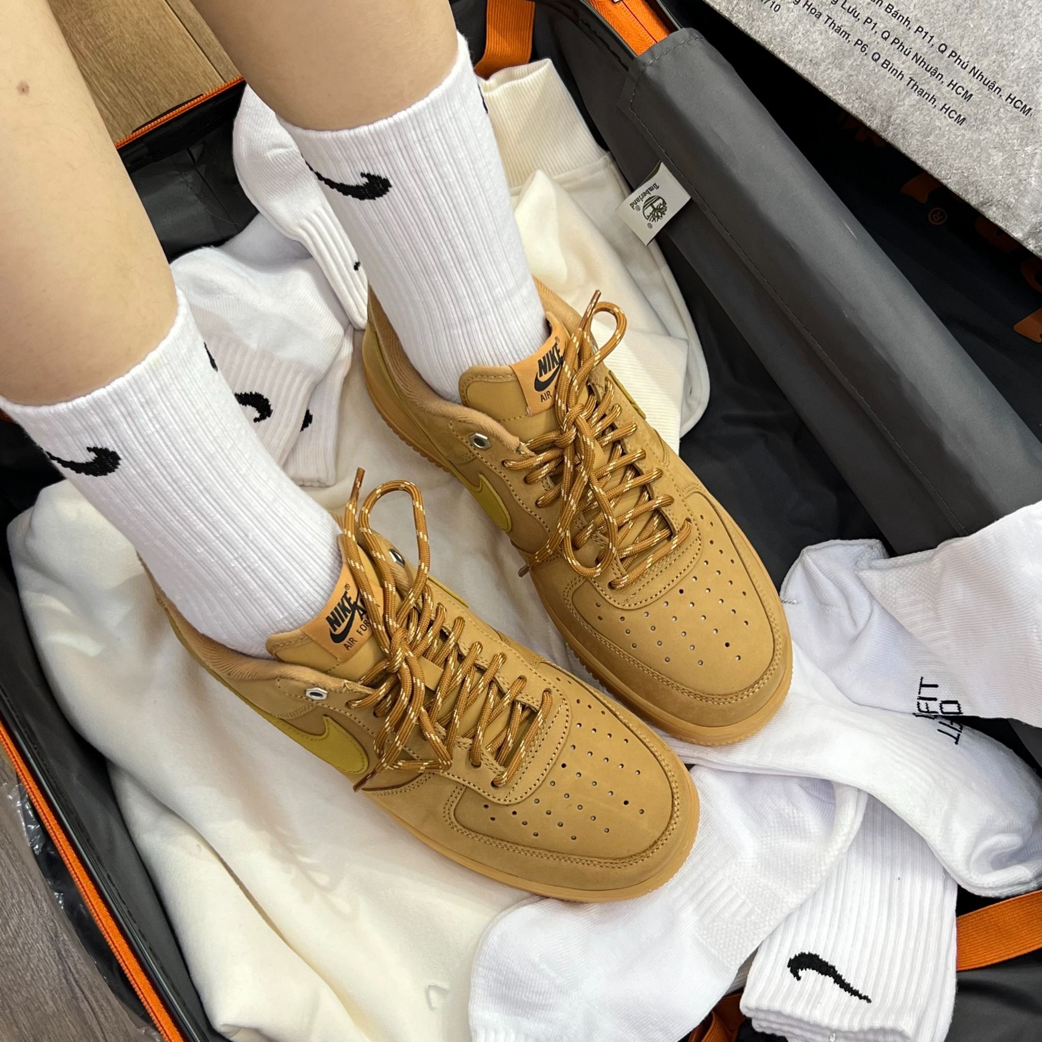 1988 - HÀNG CHÍNH HÃNG - GIÀY NIKE AIR FORCE 1'07 WB - *WHEAT* - CODE: CJ9179-200