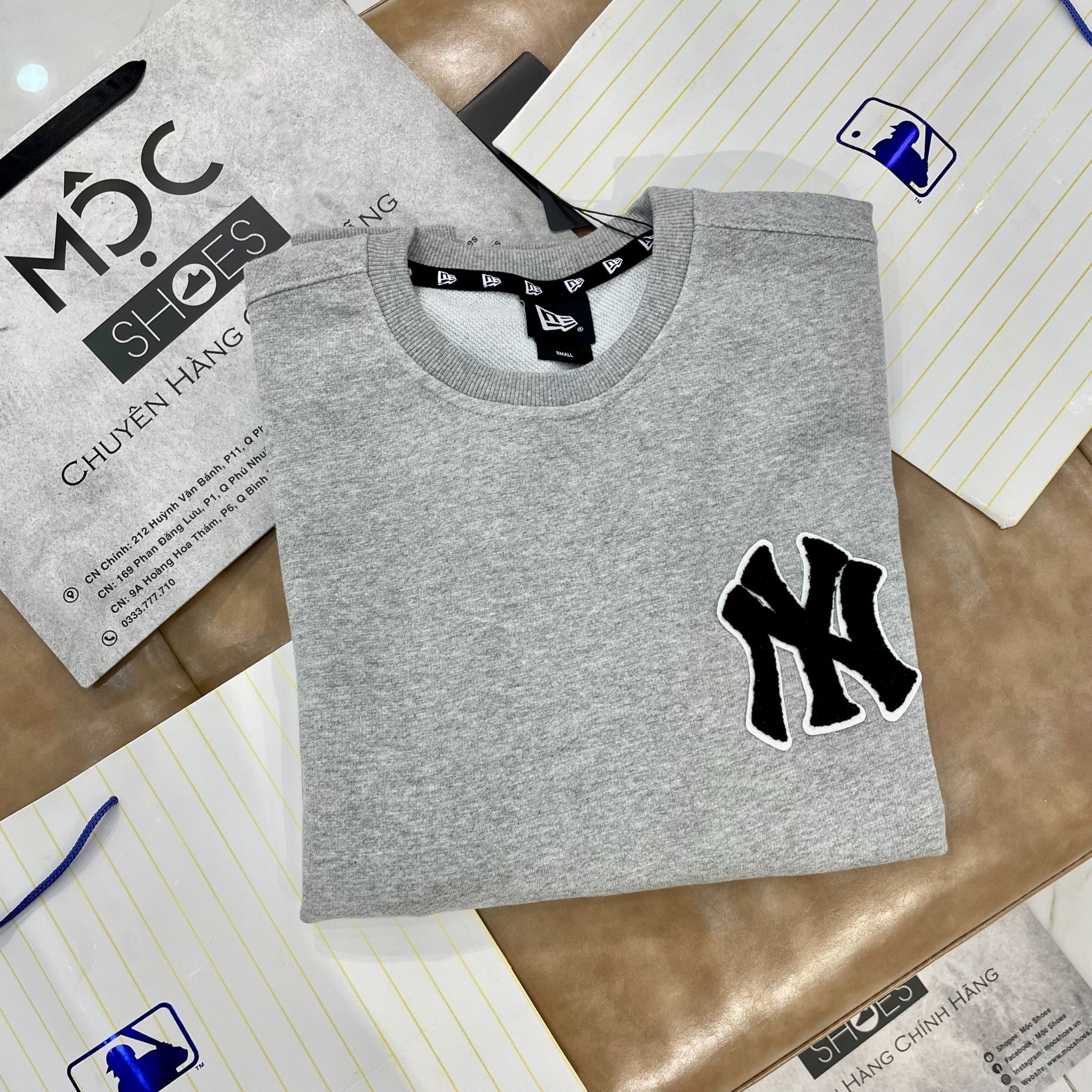 2019 - HÀNG CHÍNH HÃNG - ÁO SWEATER NEW ERA - NEW YORK YANKEES BIG LOGO