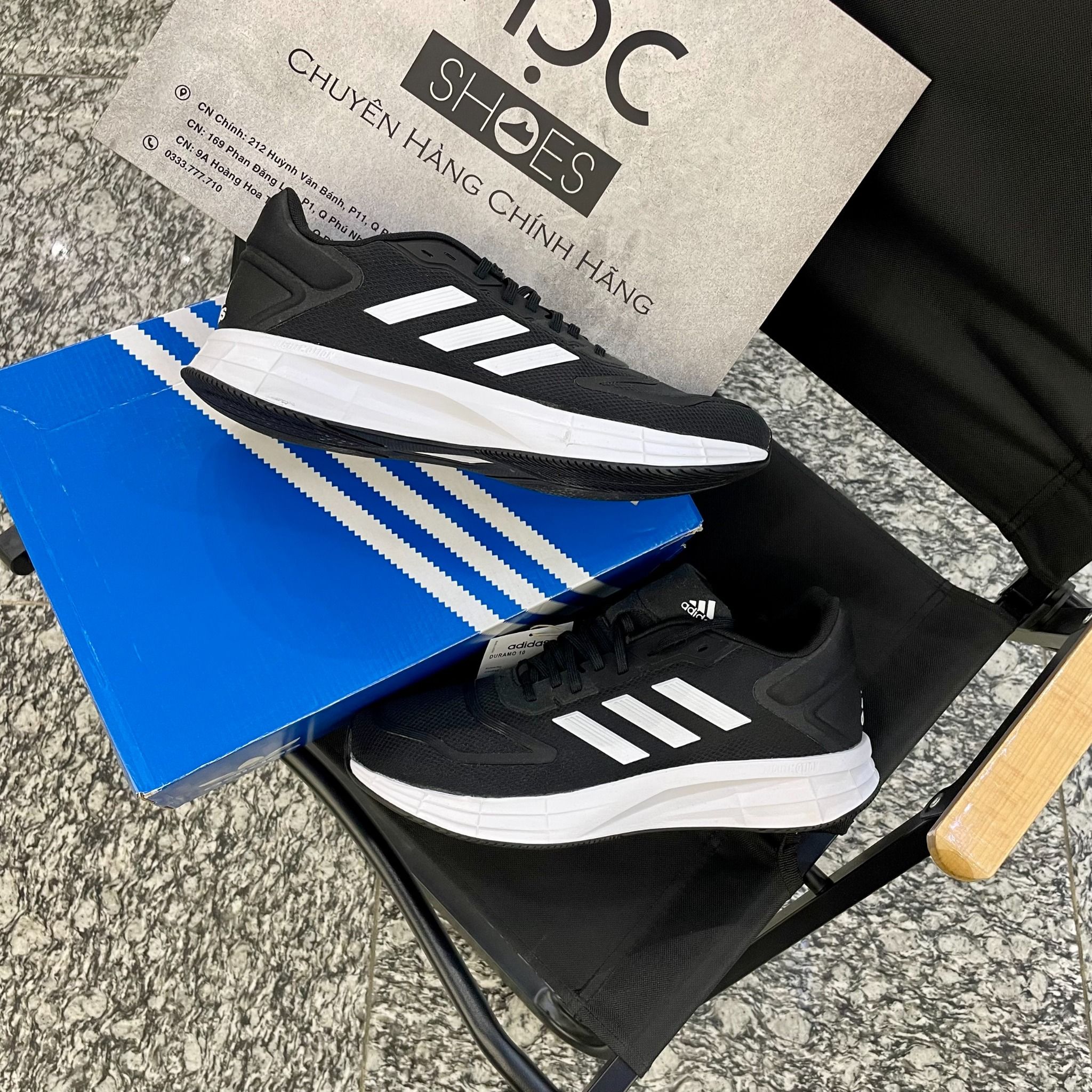 0517 - HÀNG CHÍNH HÃNG - GIÀY THỂ THAO ADIDAS RUNNING DURAMO 10 MÀU ĐEN - *CORE BLACK* - CODE: GW8336