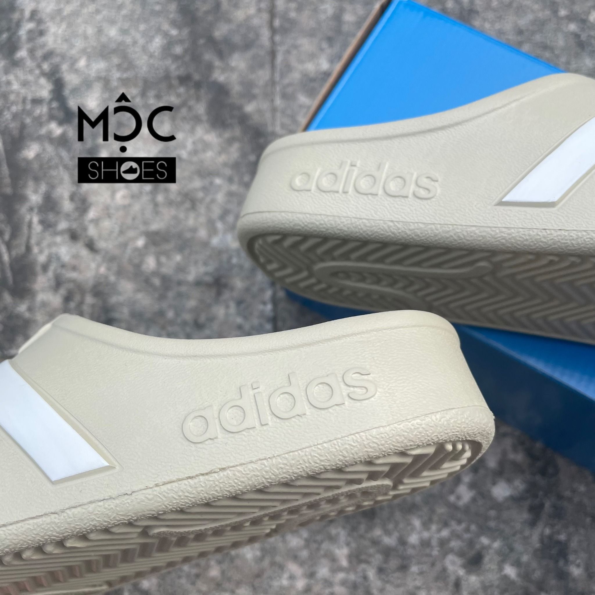  2041 - HÀNG CHÍNH HÃNG - Dép ADIDAS - ADILETTE CLOGS ( RỌ )  - *BE/KEM*  - CODE: GZ5886 