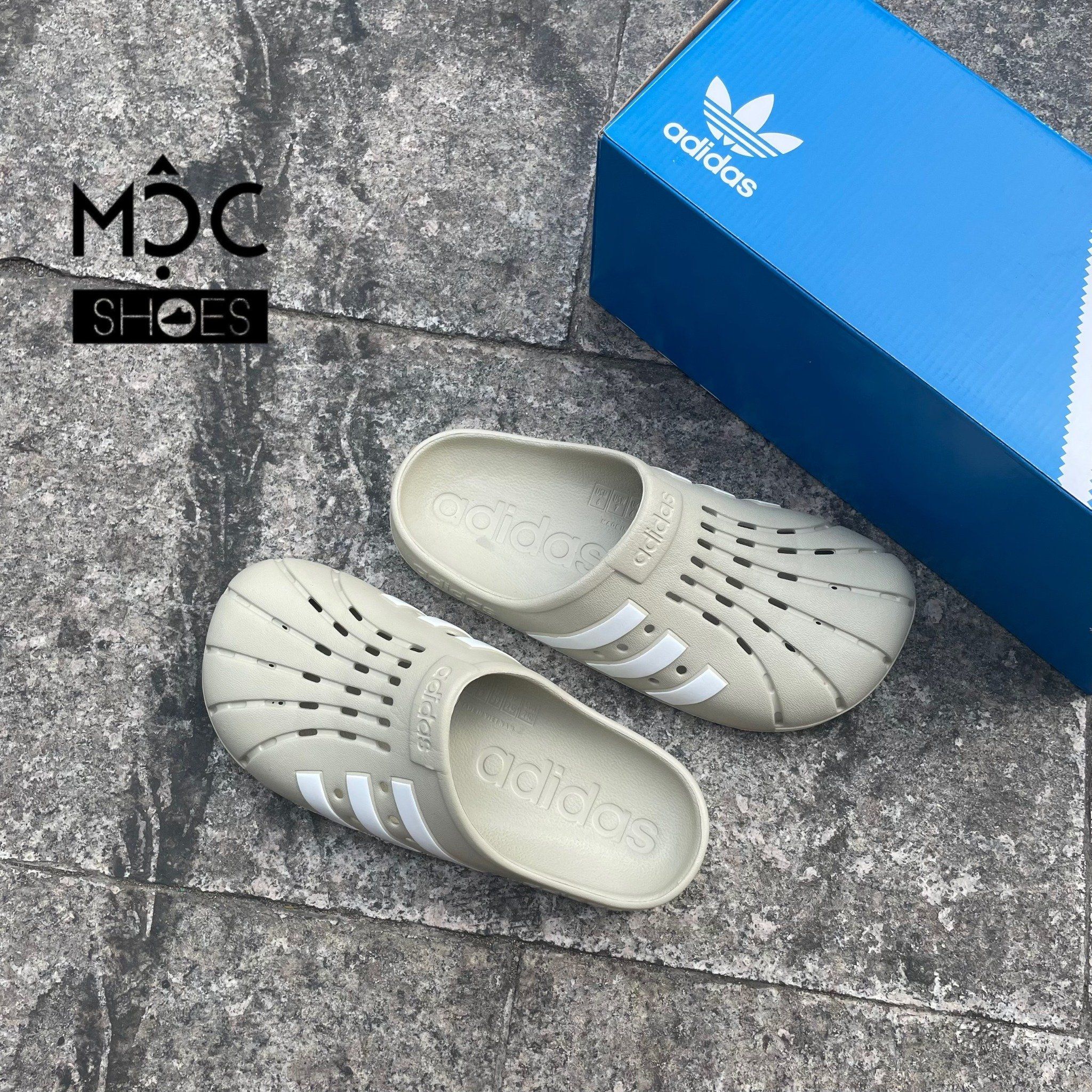 2041 - HÀNG CHÍNH HÃNG - Dép ADIDAS - ADILETTE CLOGS ( RỌ ) - *BE/KEM* - CODE: GZ5886