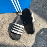  2057 - HÀNG CHÍNH HÃNG - DÉP ADIDAS CLOUDFOAM COMFORT - TRẮNG SỌC ĐEN 