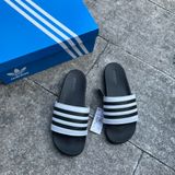  2057 - HÀNG CHÍNH HÃNG - DÉP ADIDAS CLOUDFOAM COMFORT - TRẮNG SỌC ĐEN 